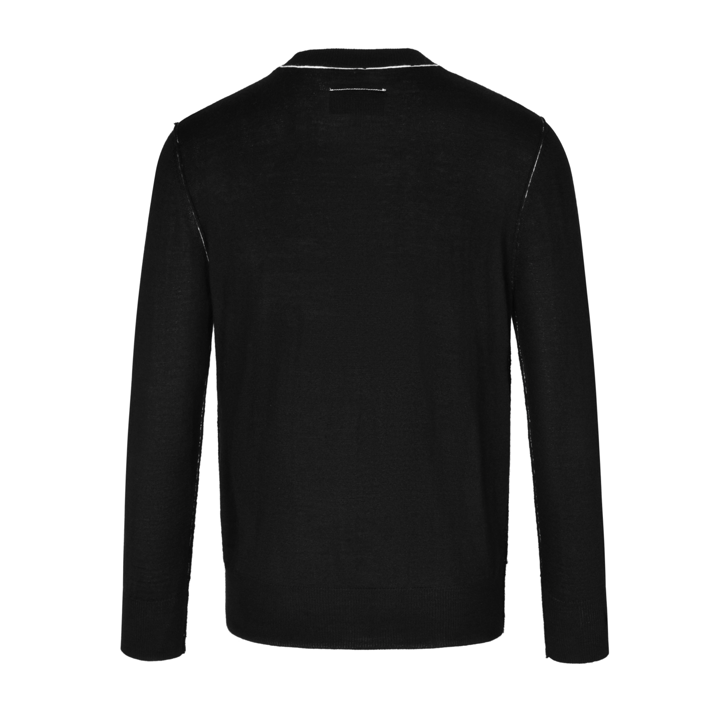 Maison Margiela 马吉拉 简约数字小标圆领毛衣 长袖 黑色 SH0HL0017M13037-900