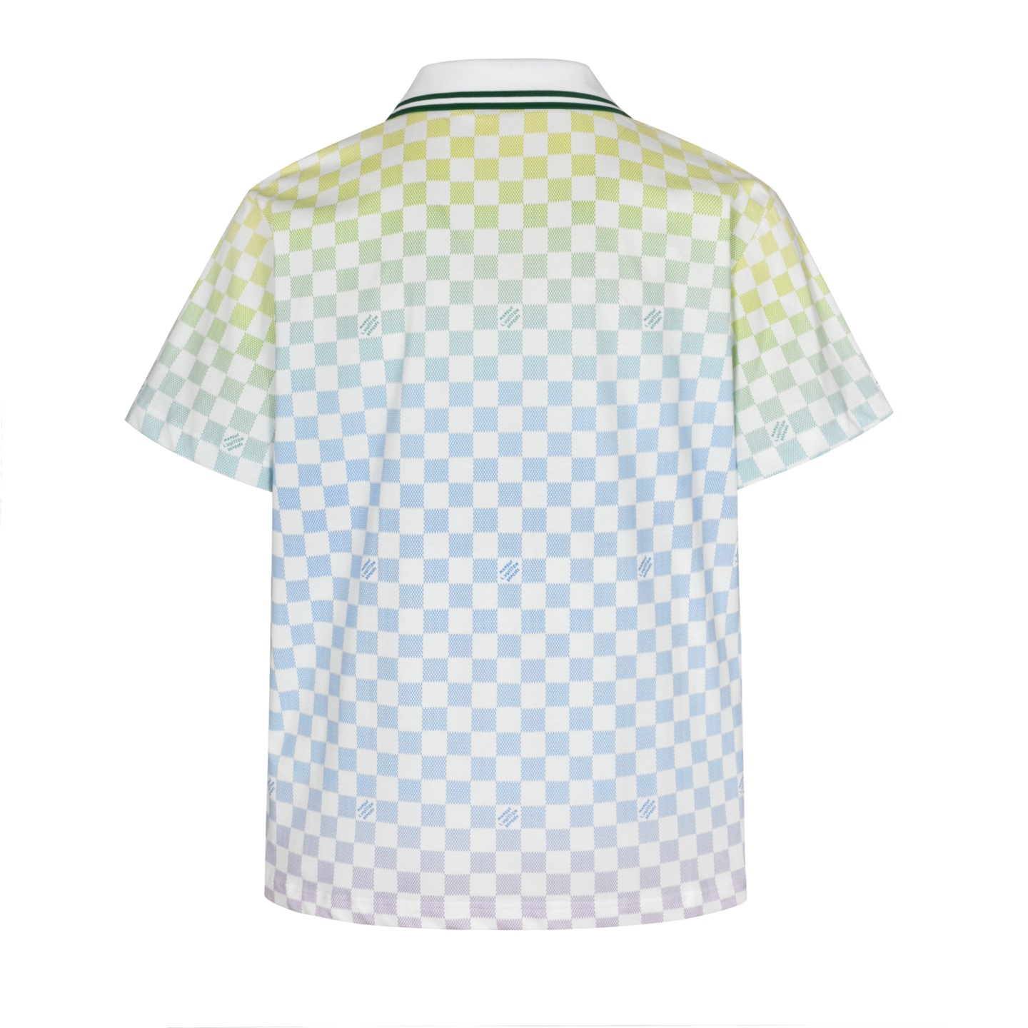 LOUIS VUITTON 路易威登 渐变棋盘格Polo衫 T恤 短袖 白色