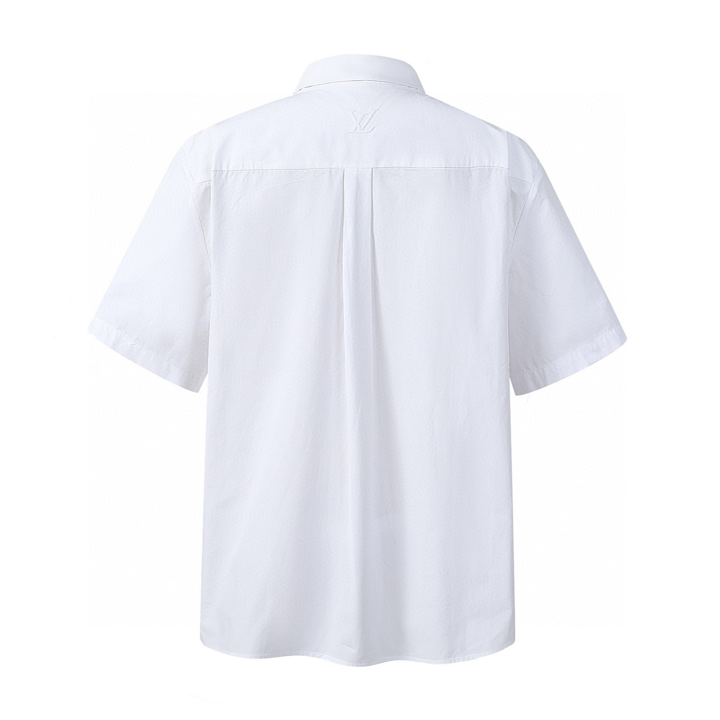 LOUIS VUITTON 路易威登 纯色浮雕压花单排扣衬衫 短袖 白色 1AHCHM