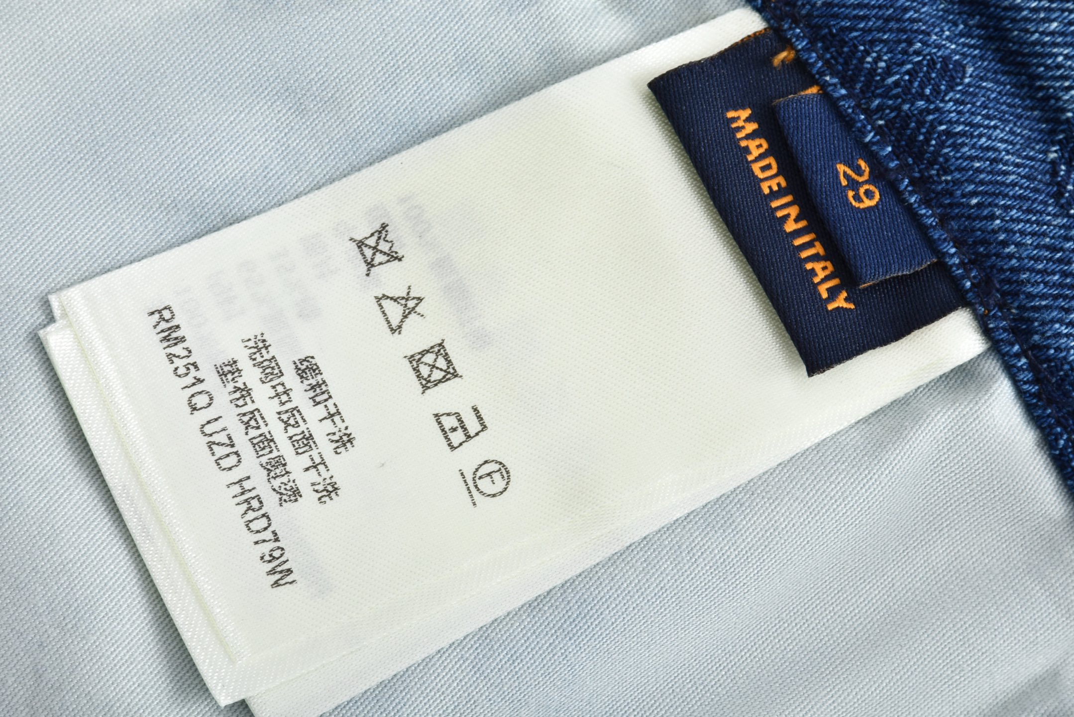 LOUIS VUITTON 路易威登 暗纹老花满印提花牛仔裤 裤子 长裤 蓝色 1AGHVC