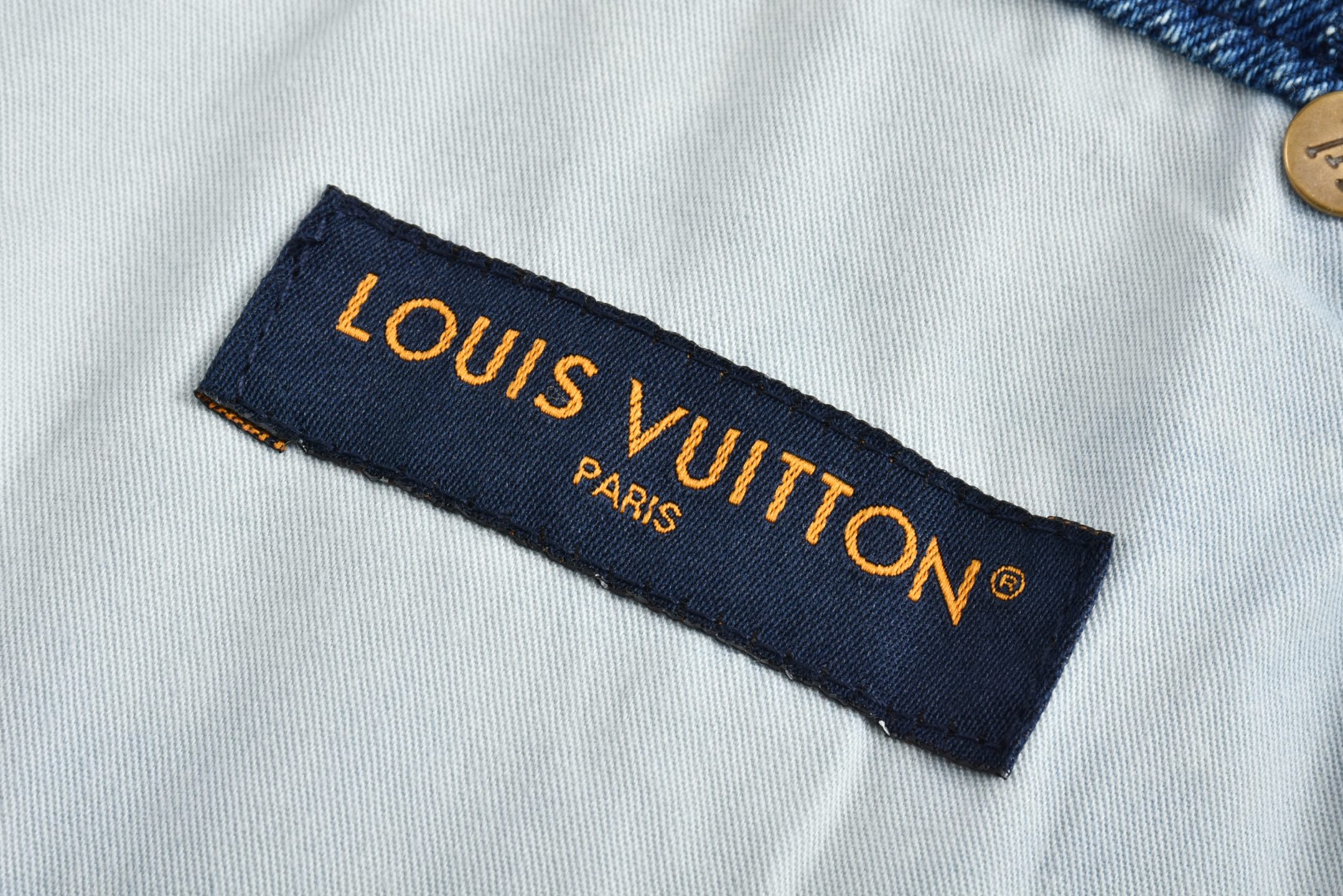 LOUIS VUITTON 路易威登 暗纹老花满印提花牛仔裤 裤子 长裤 蓝色 1AGHVC