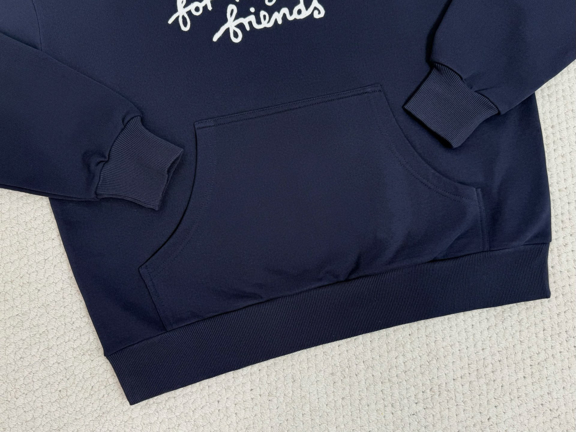 DIOR 迪奥 刺绣字母logo连帽卫衣 外套 长袖 海军蓝 583J624B0531-C580