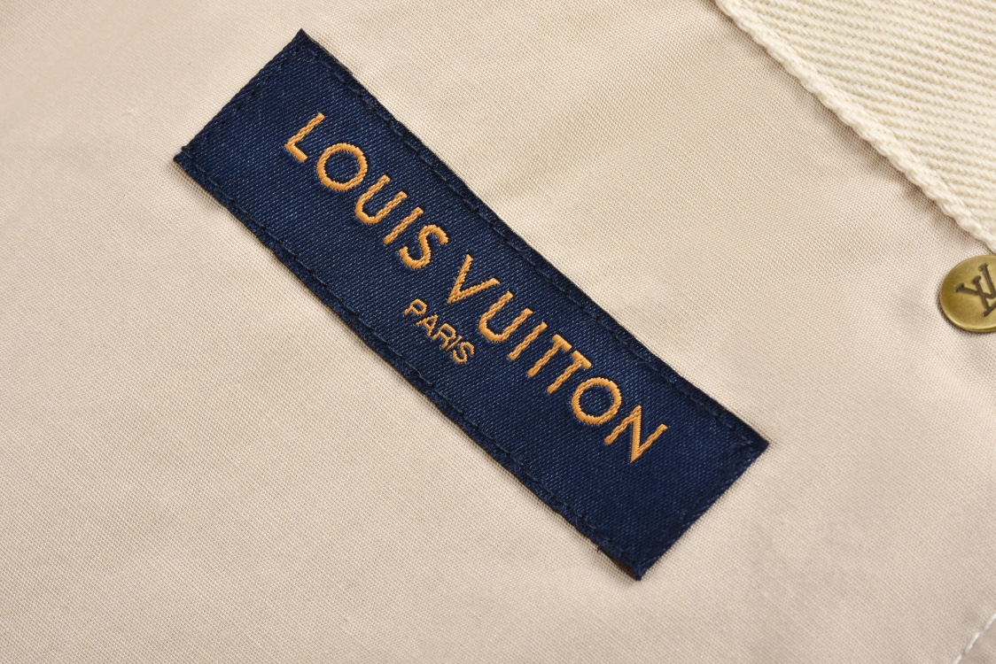 LOUIS VUITTON 路易威登 满印浮雕压花直筒牛仔裤 裤子 长裤 卡其色 1AHBLK