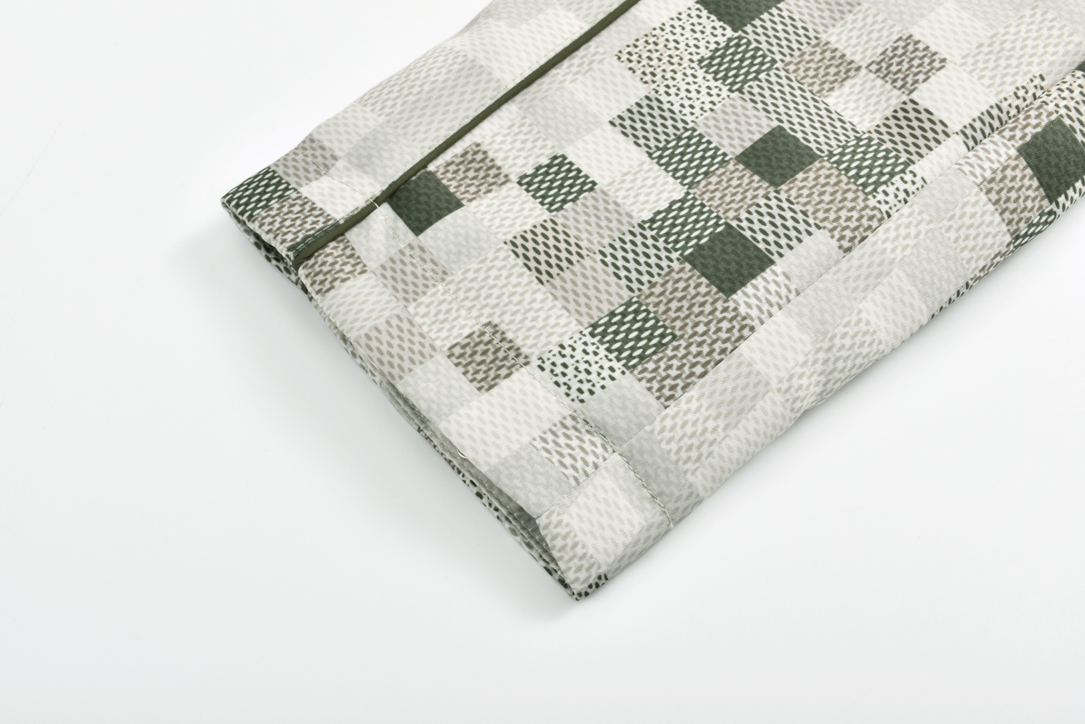 LOUIS VUITTON 路易威登 棋盘格马赛克夹棉翻领单排扣夹克 外套 绿色 1AGKF7