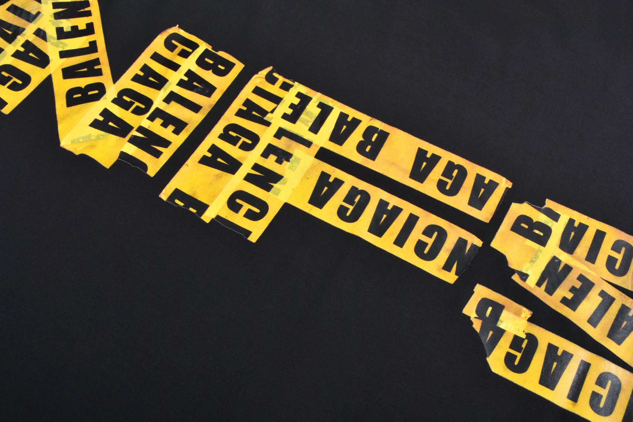 Balenciaga 巴黎世家 极品飞车 SS24集结合作系列 字母印花卫衣 T恤 长袖 黑色 796917TQV731083