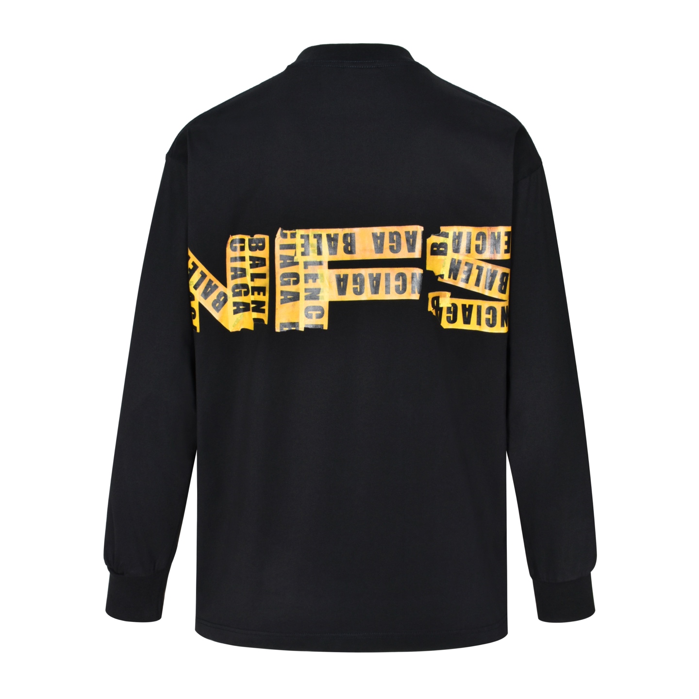 Balenciaga 巴黎世家 极品飞车 SS24集结合作系列 字母印花卫衣 T恤 长袖 黑色 796917TQV731083