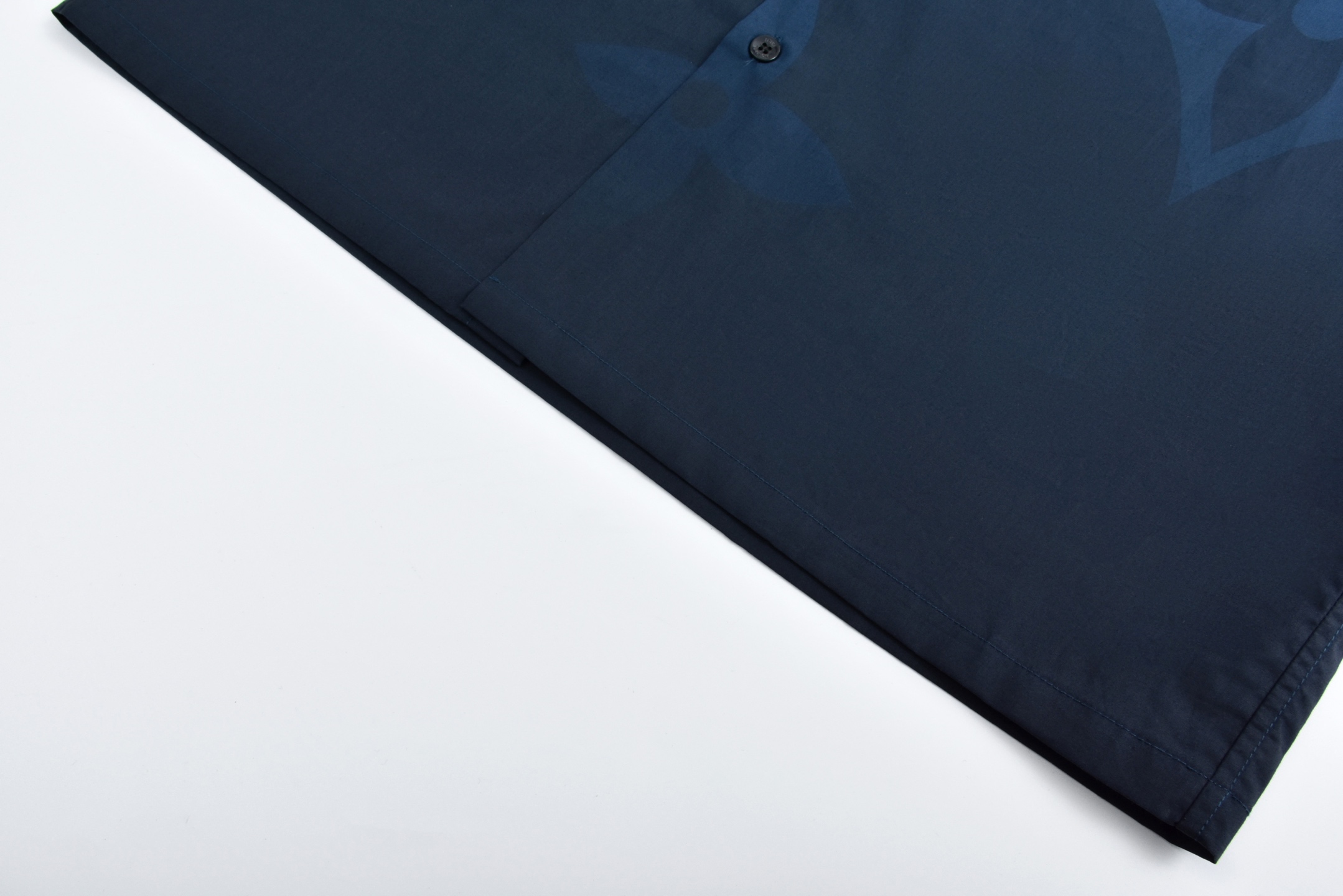 LOUIS VUITTON 路易威登 老花字母Logo印花衬衫短袖 蓝色 1AFXUJ