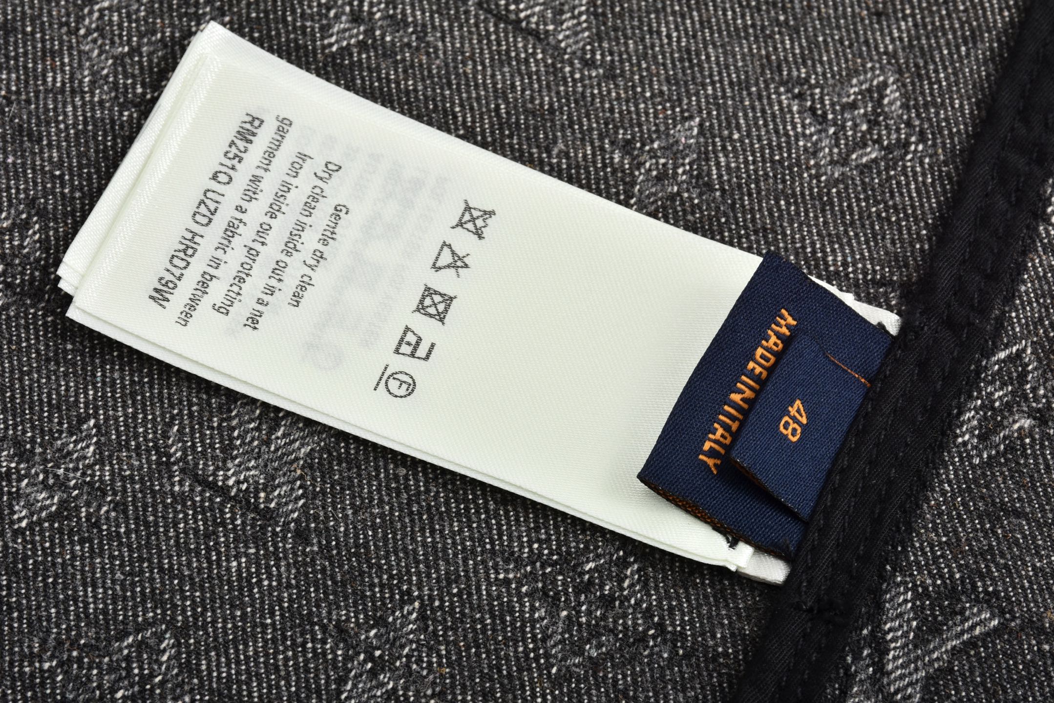 LOUIS VUITTON 路易威登 暗纹满印提花牛仔衬衫 短袖 灰色