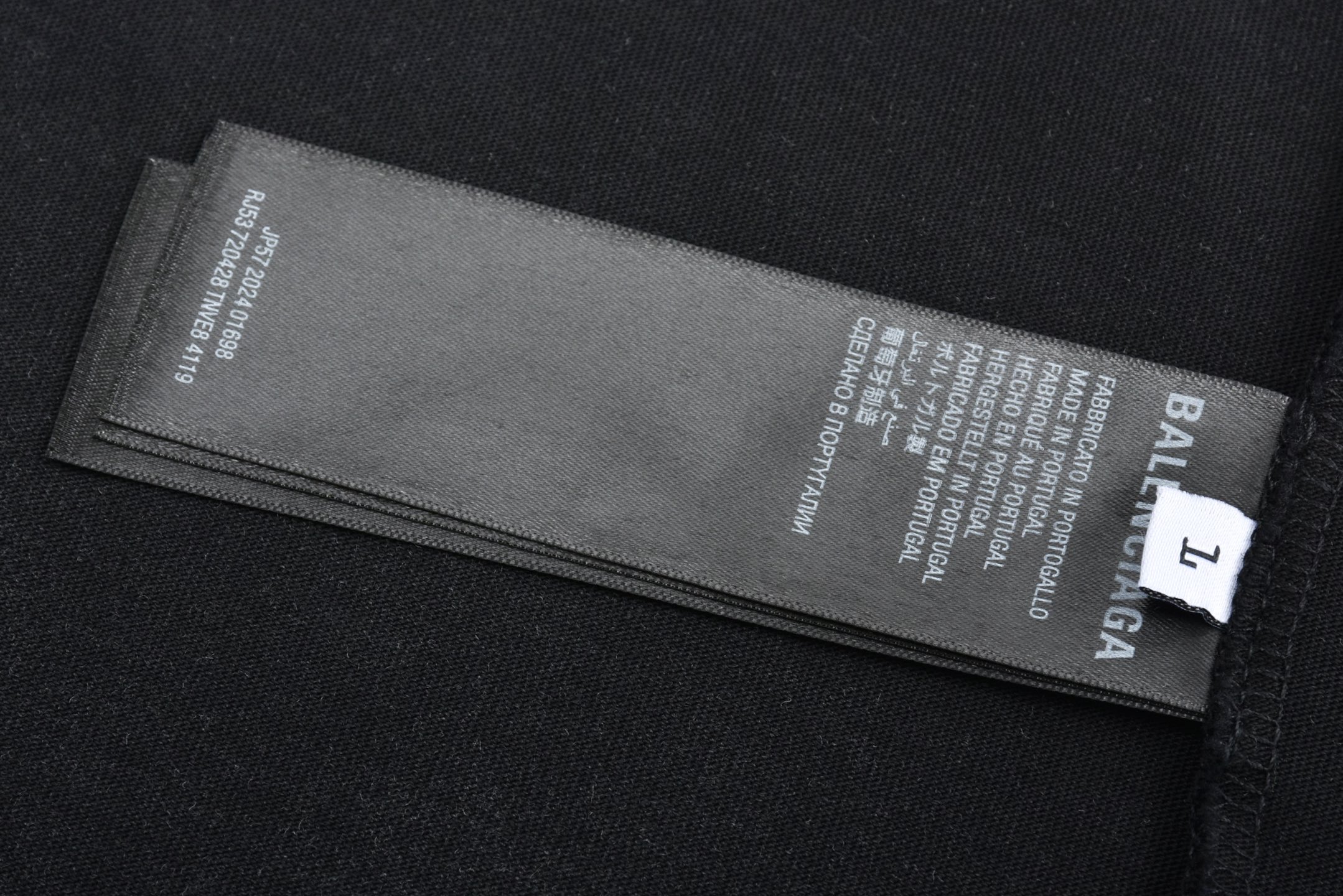 Balenciaga 巴黎世家 SS25 破洞字母logo印花圆领短袖 T恤 夏季 白色 黑色 811746TRVR29012