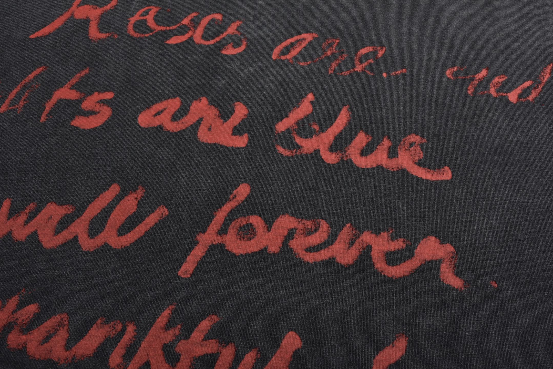 Balenciaga 巴黎世家 SS25 破洞字母logo印花圆领短袖 T恤 夏季 白色 黑色 811746TRVR29012