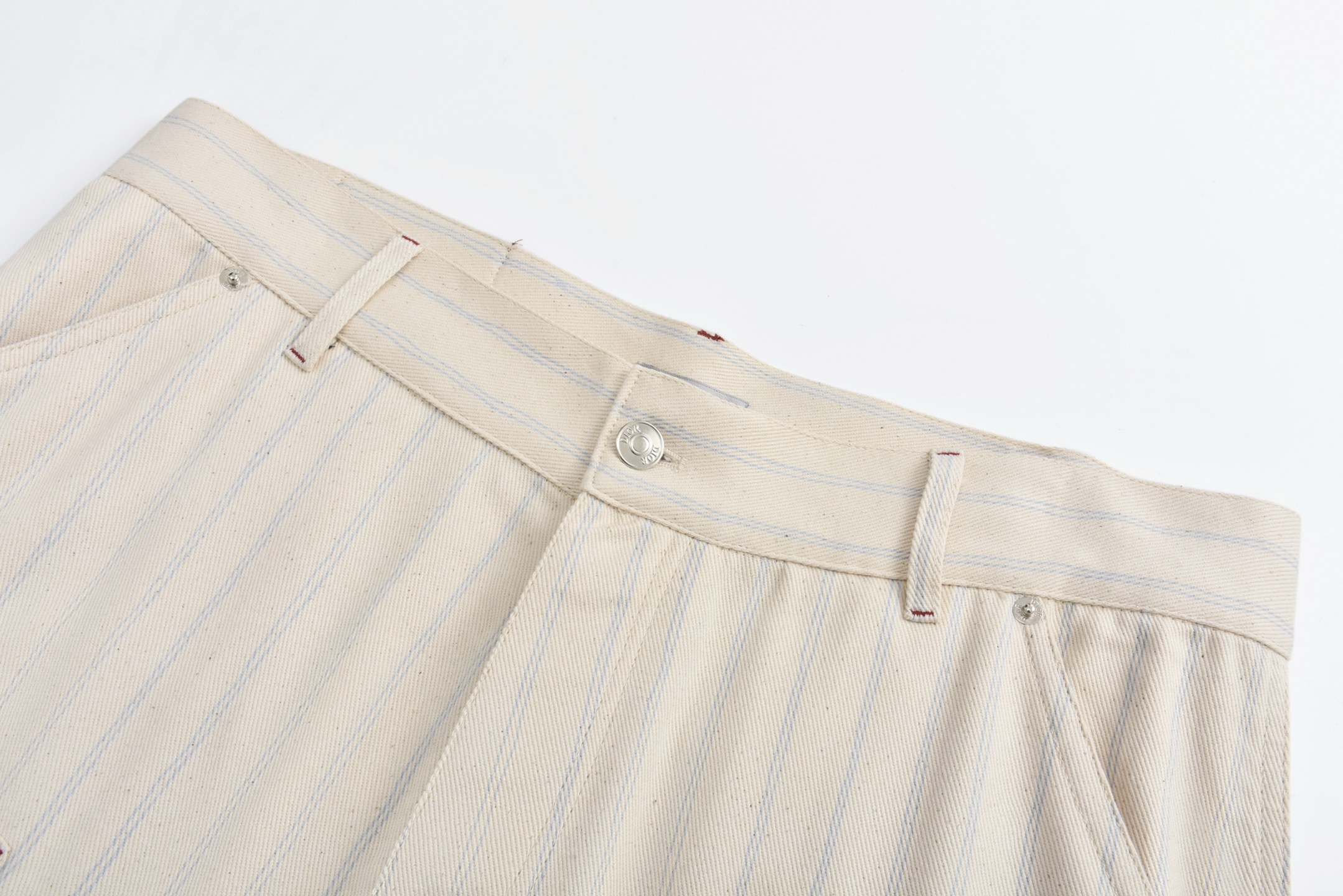 DIOR 迪奥 条纹刺绣字母logo牛仔裤 长裤 裤子 583D182A3010-C085