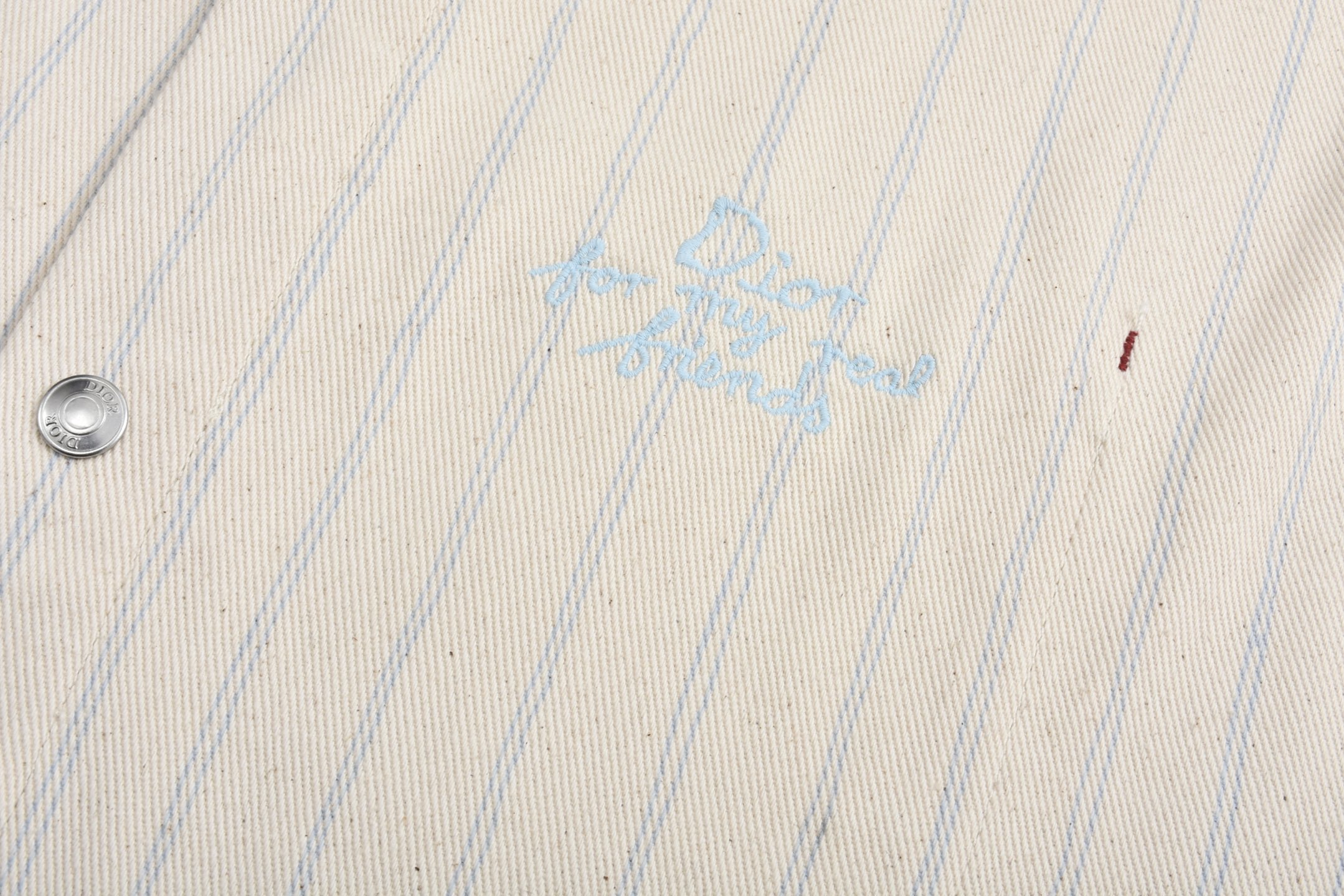 DIOR 迪奥 条纹刺绣字母logo单排扣衬衫 外套 长袖 583D489A3010-C085