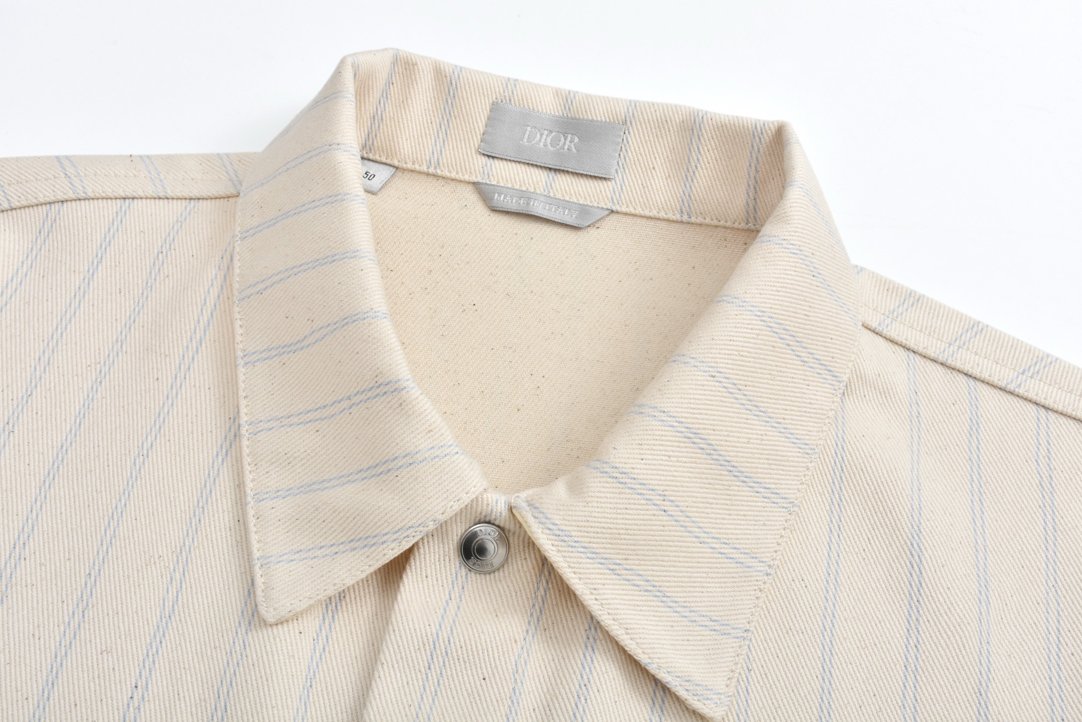 DIOR 迪奥 条纹刺绣字母logo单排扣衬衫 外套 长袖 583D489A3010-C085