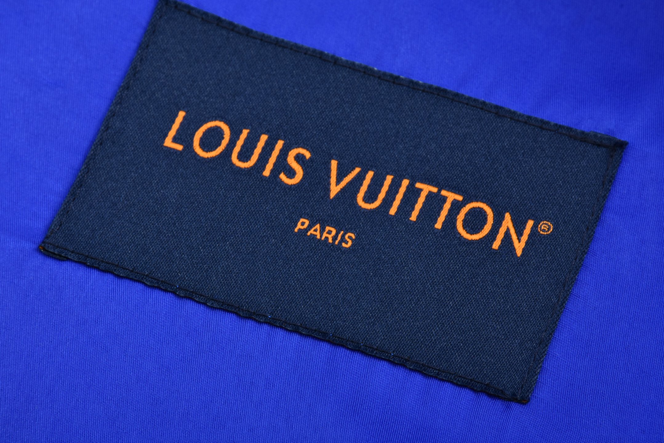 LOUIS VUITTON 路易威登 logo刺绣单排扣棒球服 夹克 外套 蓝色 1ABZM4