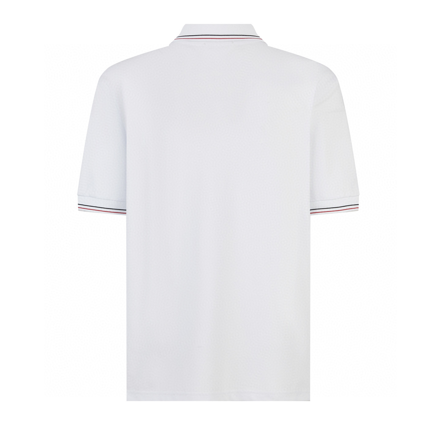 PRADA 普拉达 条纹边饰logo徽标Polo衫 短袖 T恤 黑色 白色 UJN765-1ZMI-F0N98-S-NOO