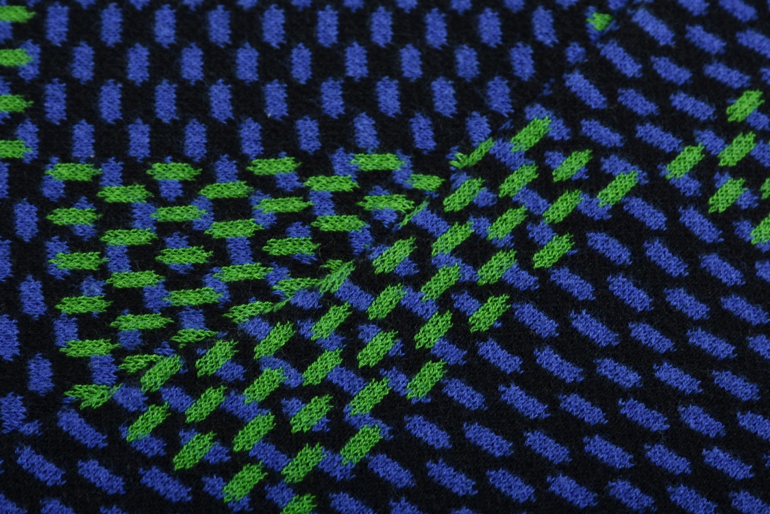 LOUIS VUITTON 路易威登 棋盘格字母logo针织圆领短袖 T恤 蓝绿 黑白 1AHBCV