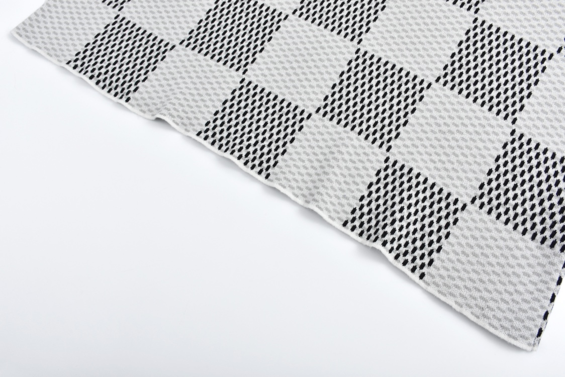 LOUIS VUITTON 路易威登 棋盘格字母logo针织圆领短袖 T恤 蓝绿 黑白 1AHBCV