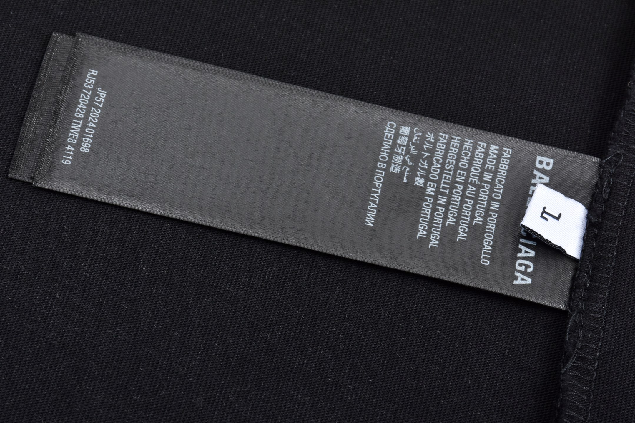 Balenciaga 巴黎世家 做旧字母logo风景印花圆领短袖 T恤 夏季 黑色 811688TRVQ71048