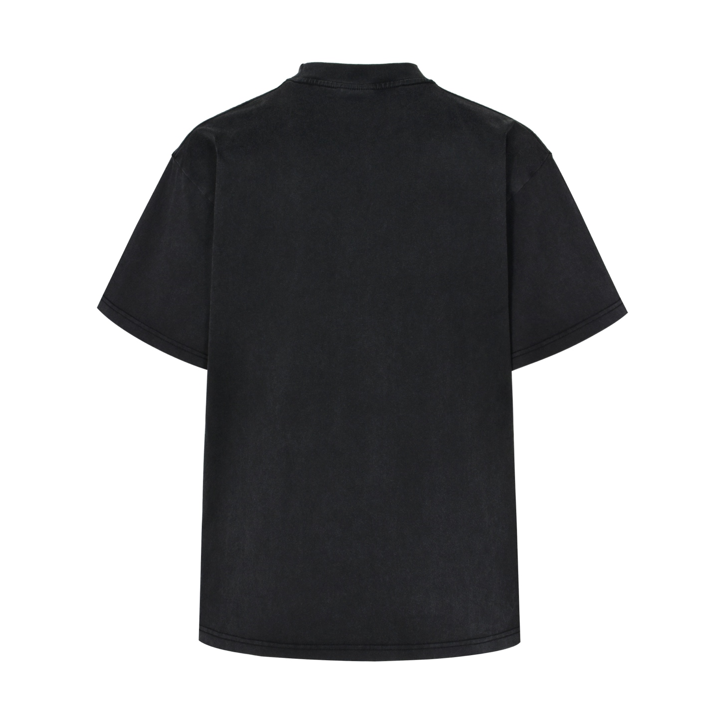 Balenciaga 巴黎世家 做旧字母logo风景印花圆领短袖 T恤 夏季 黑色 811688TRVQ71048