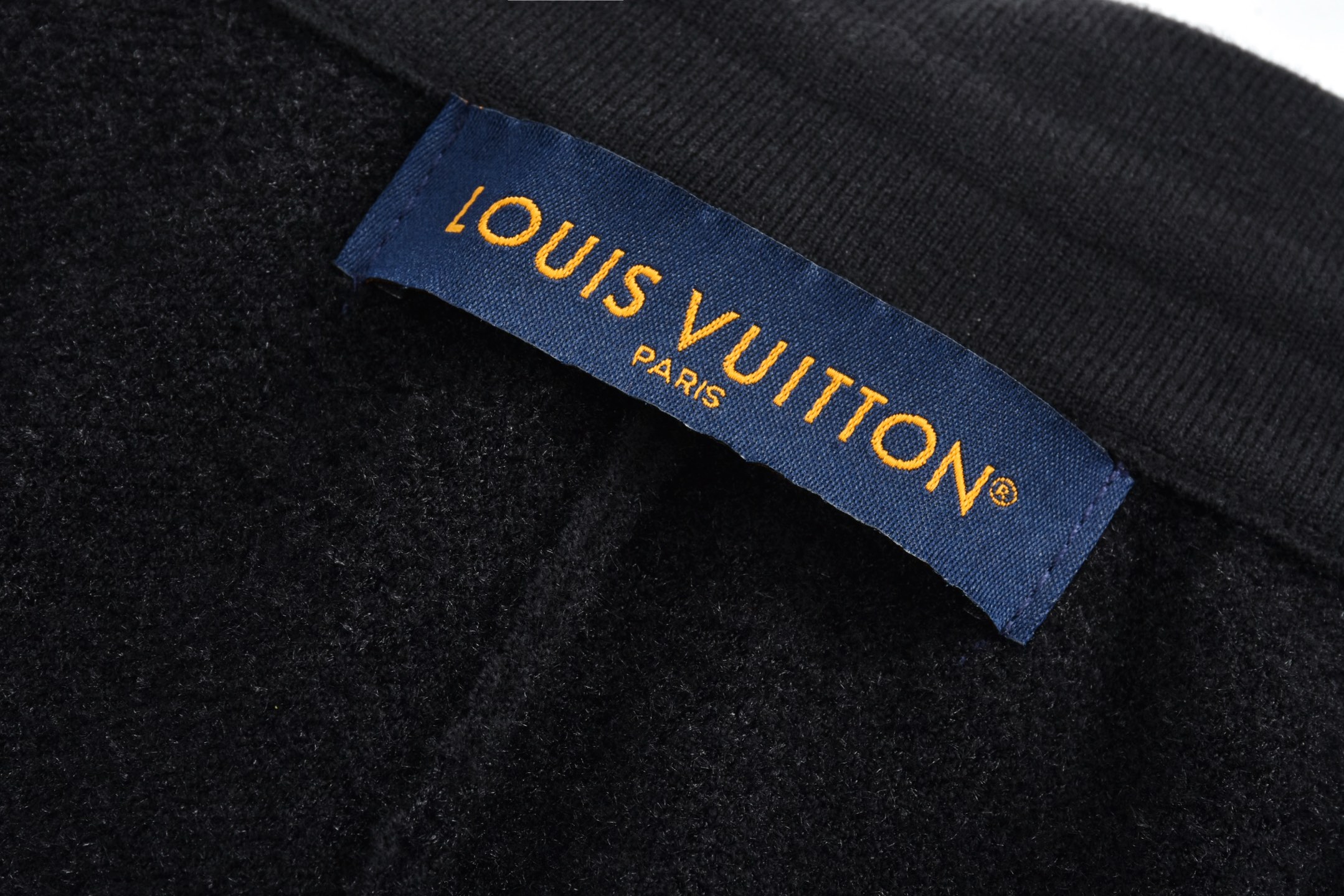 LOUIS VUITTON 路易威登 拼接斜纹提花短裤 休闲裤 裤子 五分裤 黑色 1AHC59