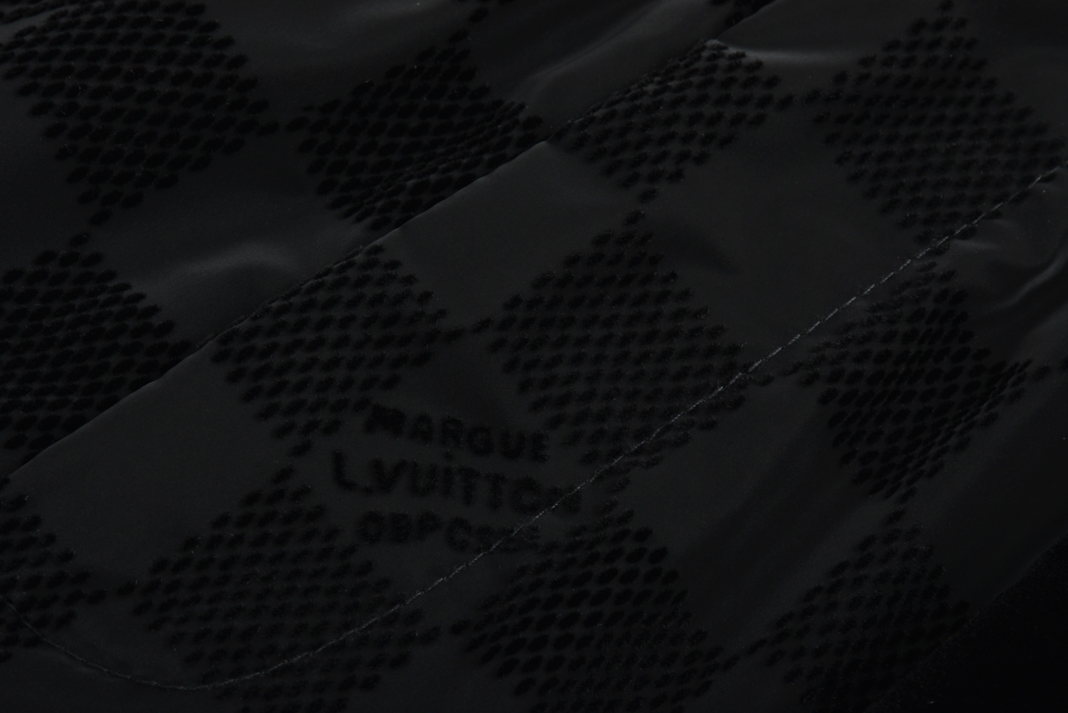 LOUIS VUITTON 路易威登 棋盘格拼接植绒松紧腰运动裤 休闲裤 裤子 长裤 黑色 1AHCDQ