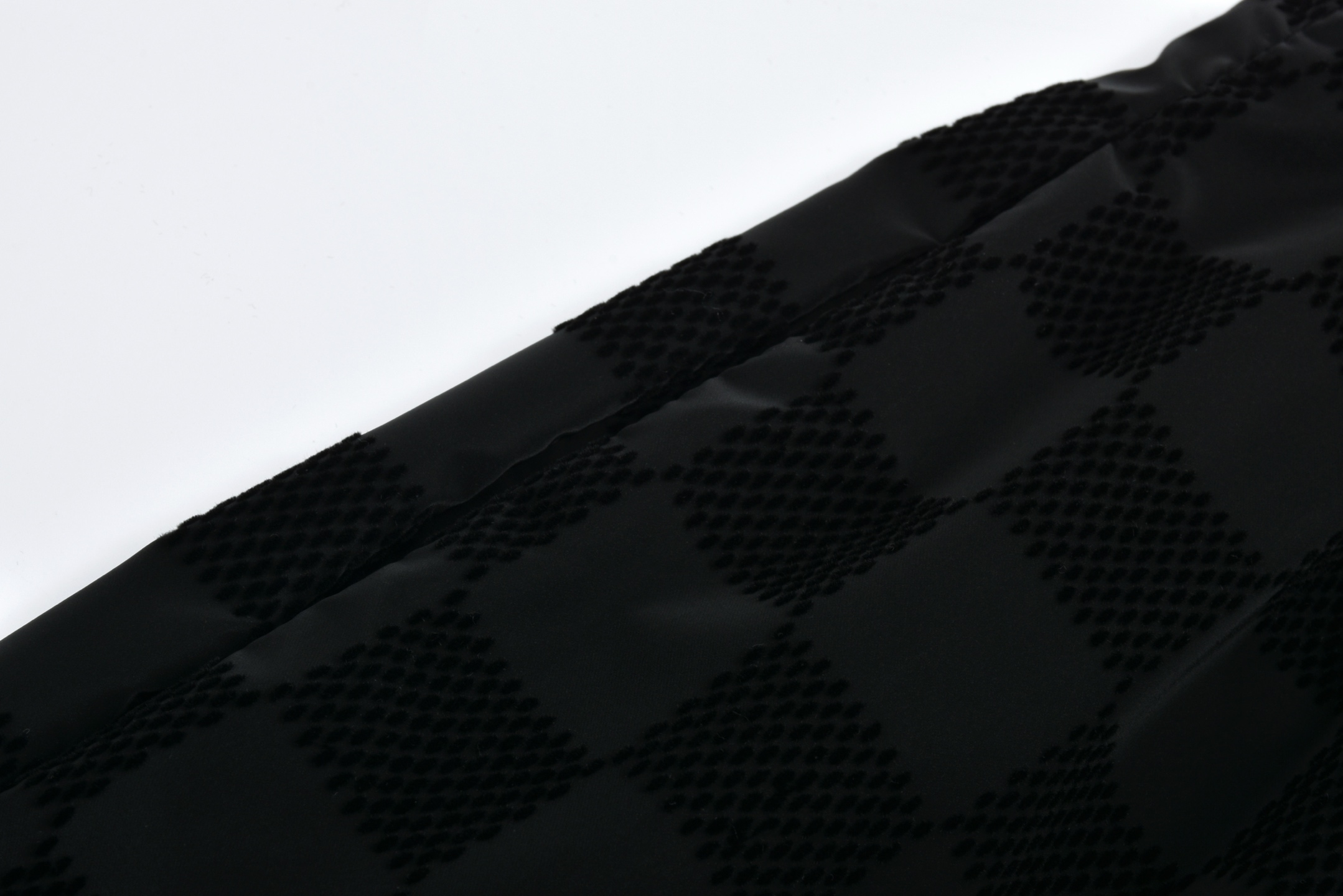 LOUIS VUITTON 路易威登 棋盘格拼接植绒松紧腰运动裤 休闲裤 裤子 长裤 黑色 1AHCDQ