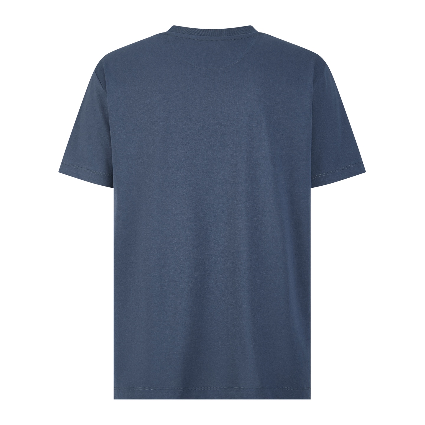 FENDI 芬迪 纯色刺绣字母logo徽章圆领T恤 短袖 海军蓝 白色 FY1319AU9AF0QB0