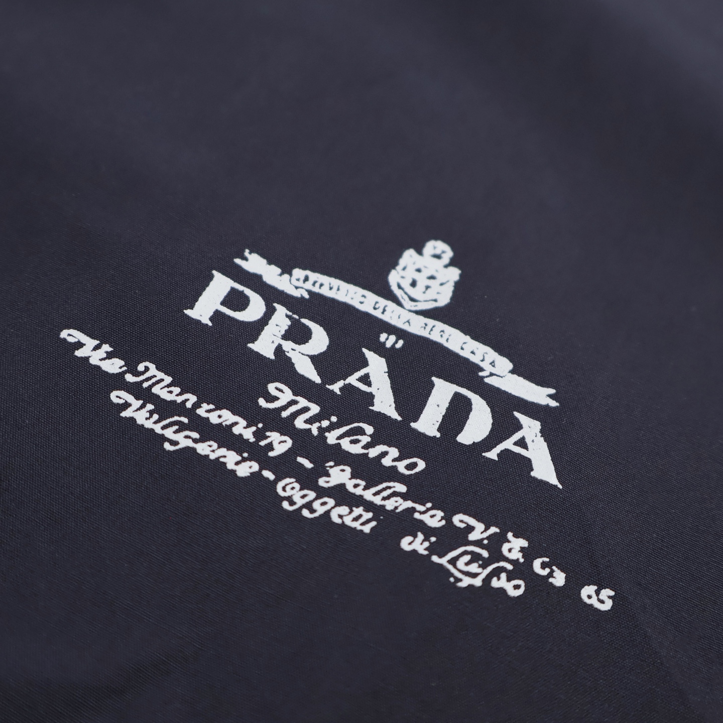 PRADA 普拉达 字母logo印花拉链衬衫 短袖 宽松 休闲 夏季 蓝色 SC781-1480-F0216-S-OOO