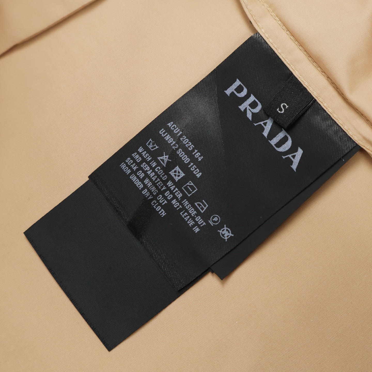 PRADA 普拉达 字母logo印花拉链衬衫 短袖 宽松 休闲 夏季 米色 SC781-1480-F0F24-S-OOO