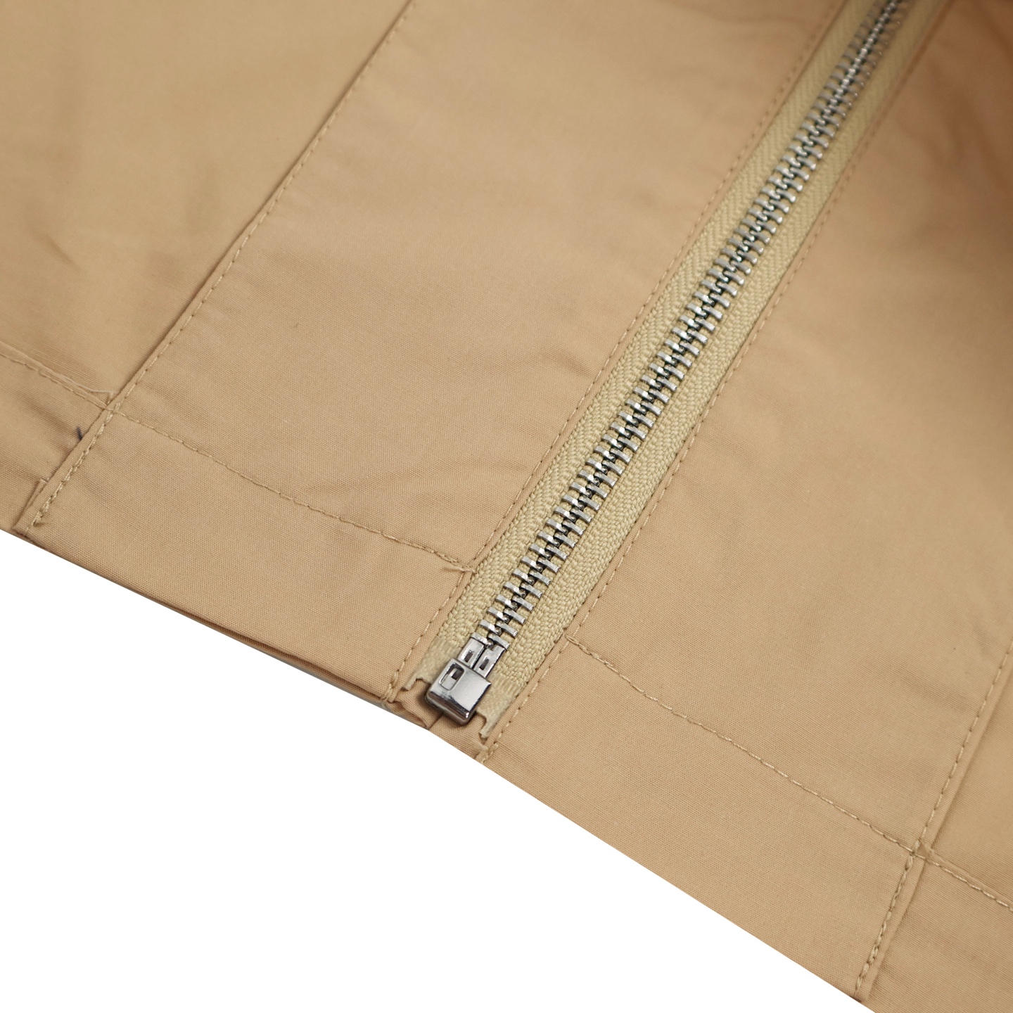 PRADA 普拉达 字母logo印花拉链衬衫 短袖 宽松 休闲 夏季 米色 SC781-1480-F0F24-S-OOO