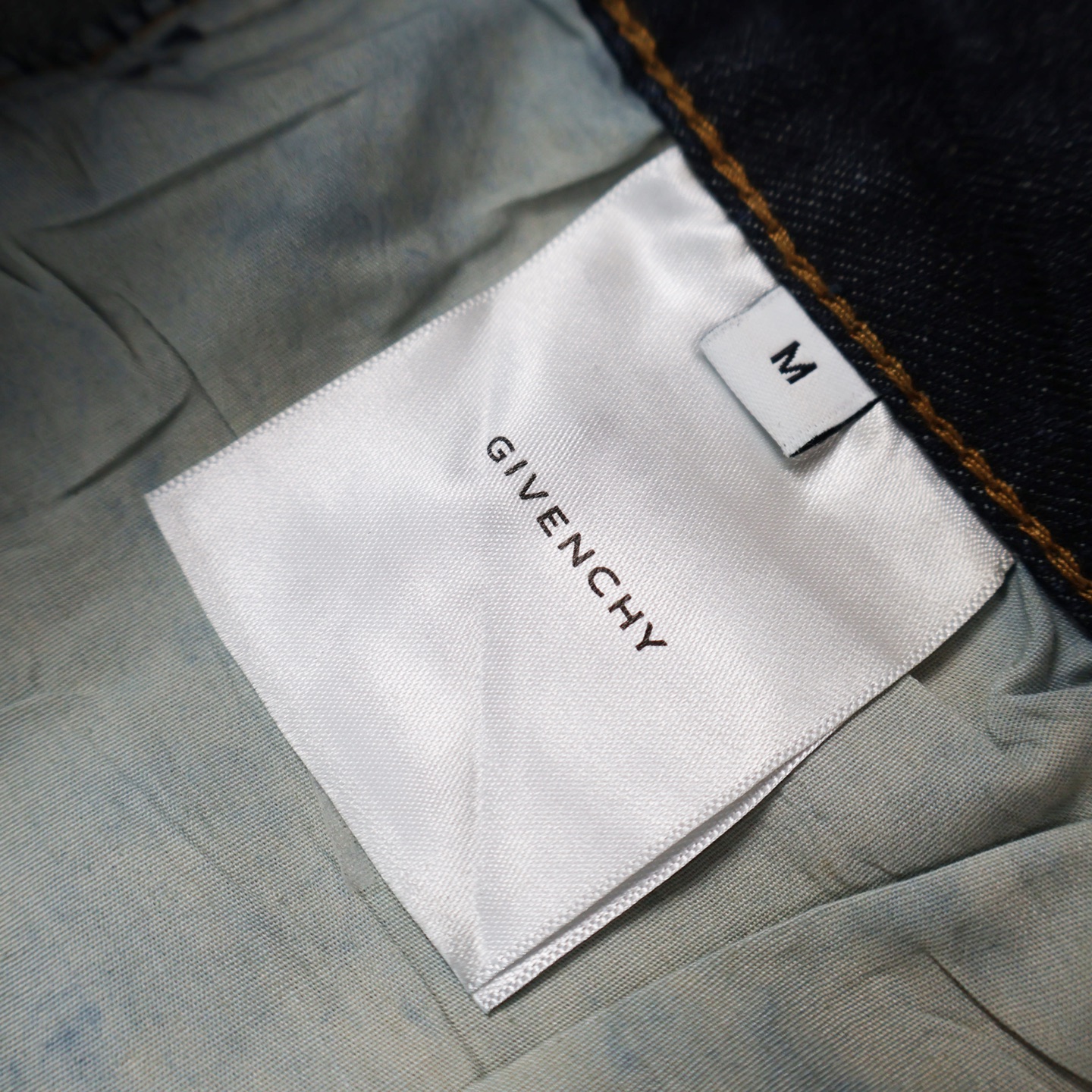 Givenchy 纪梵希 水洗做旧直筒牛仔裤 长裤 裤子 浅蓝色 深蓝色