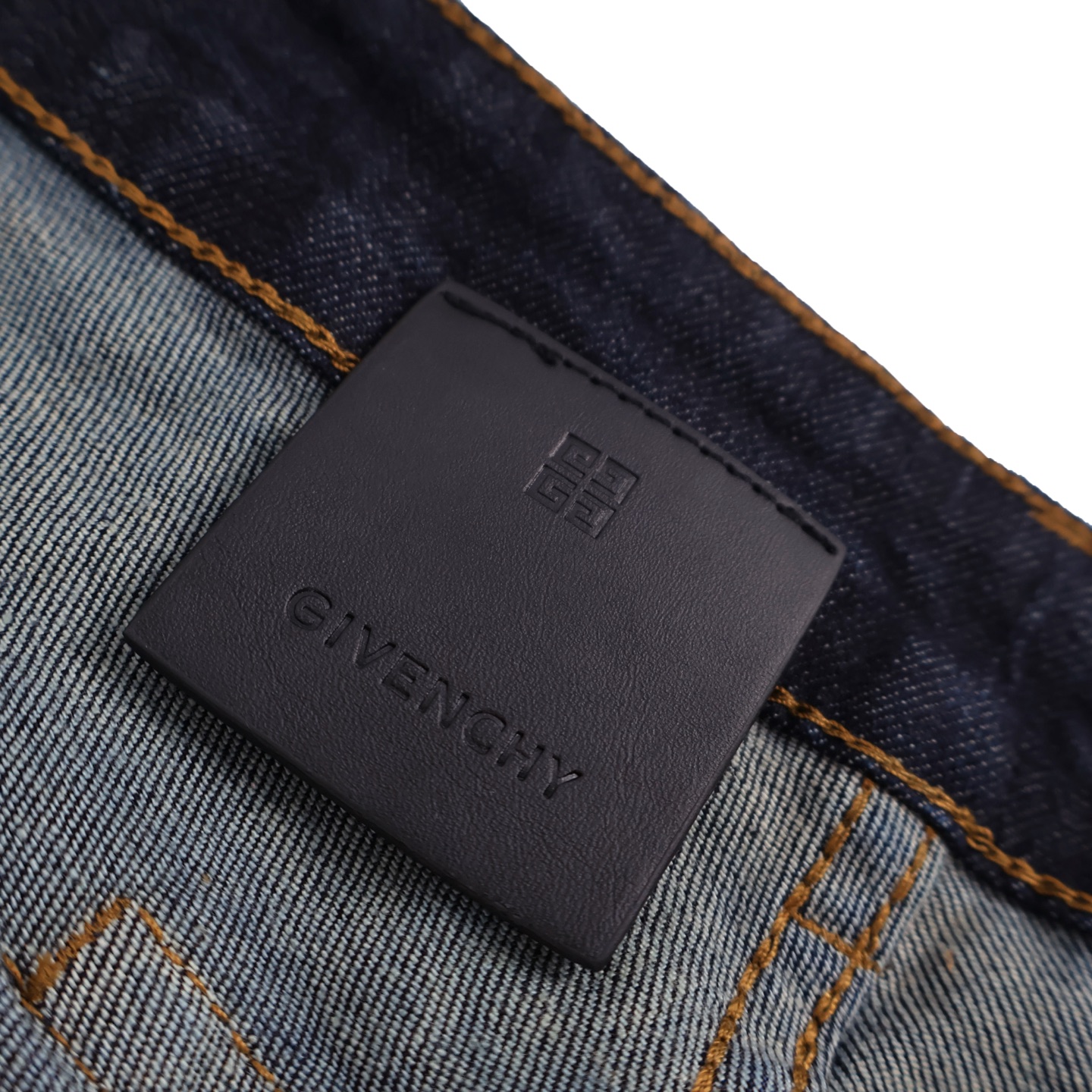 Givenchy 纪梵希 水洗做旧直筒牛仔裤 长裤 裤子 浅蓝色 深蓝色