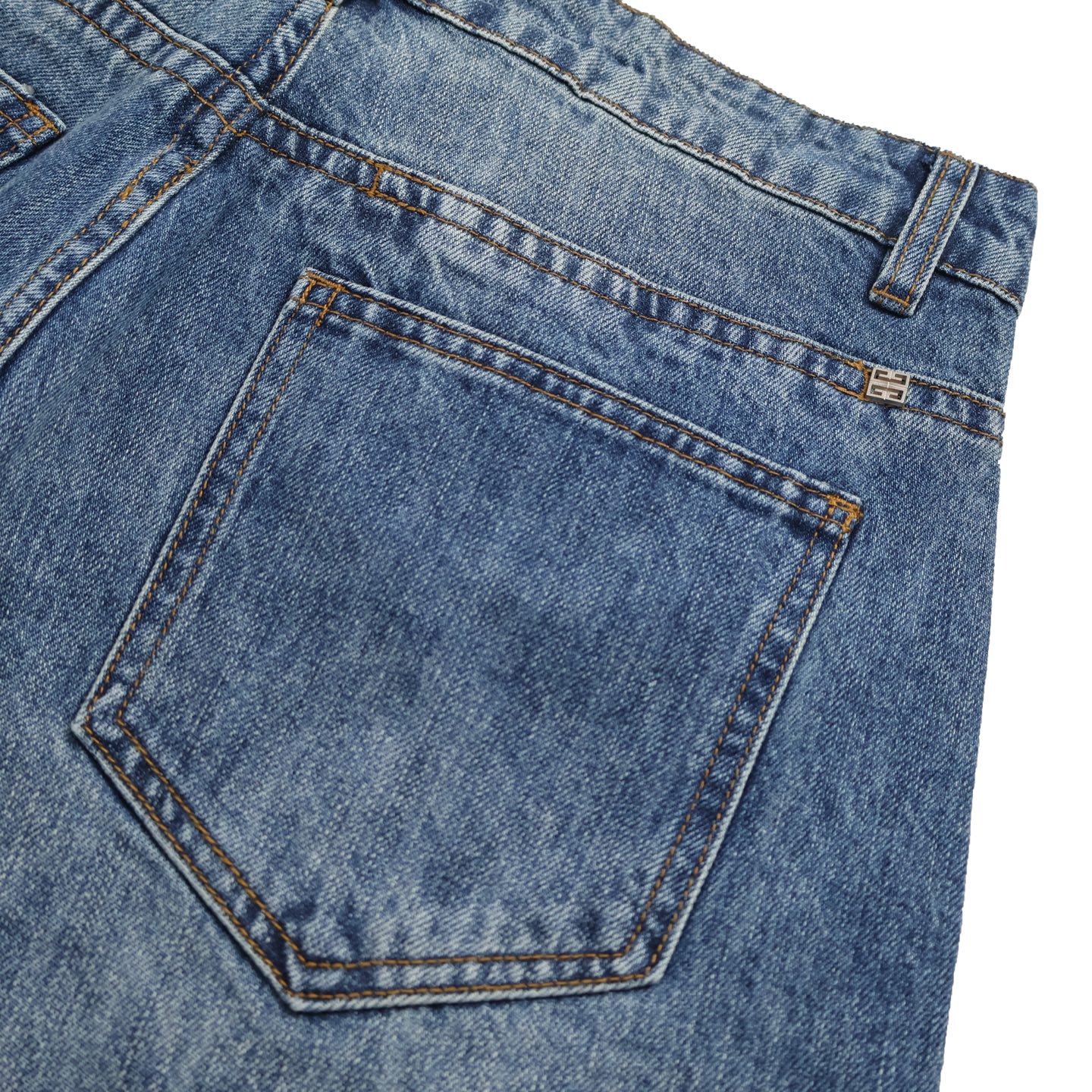 Givenchy 纪梵希 水洗做旧直筒牛仔裤 长裤 裤子 浅蓝色 深蓝色