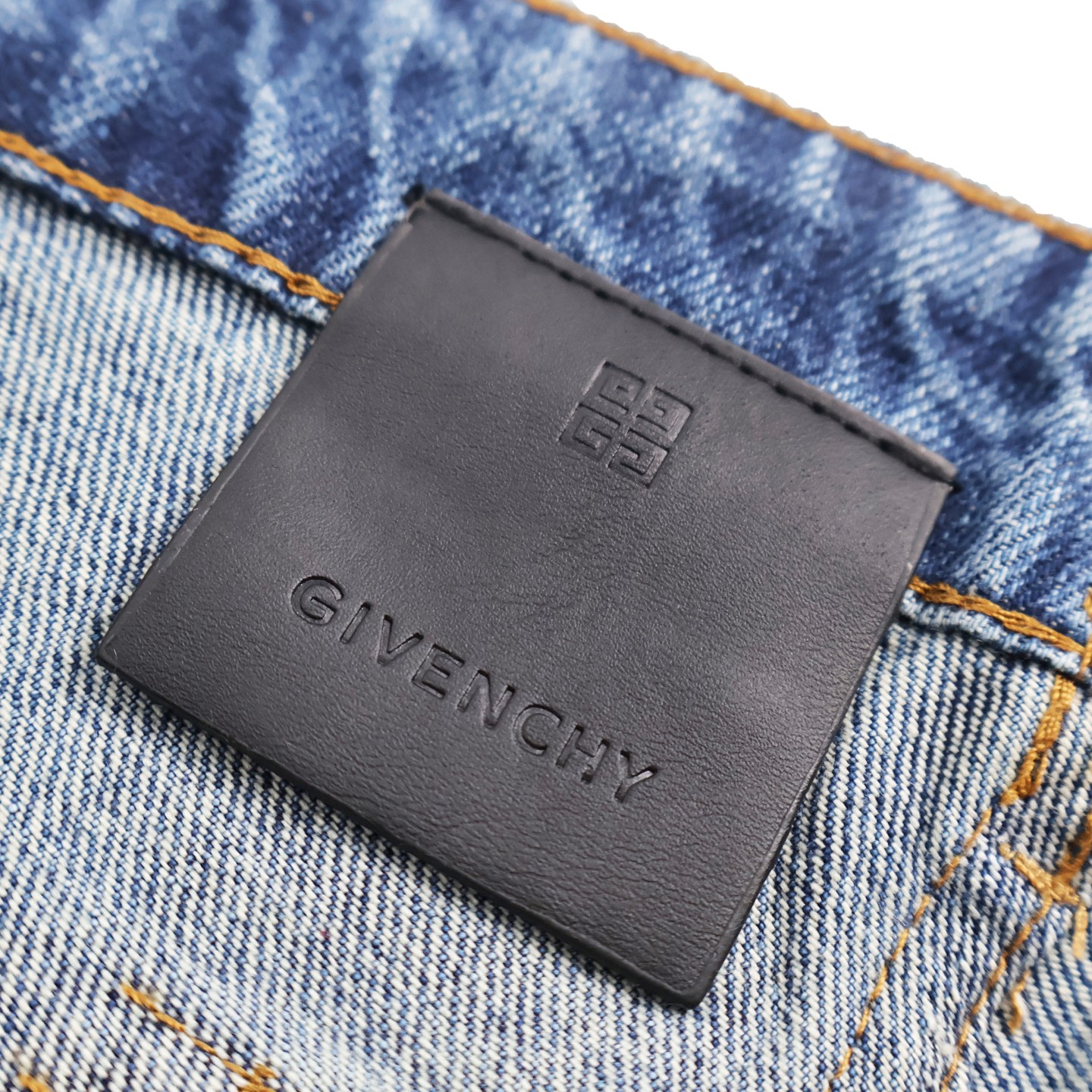 Givenchy 纪梵希 水洗做旧直筒牛仔裤 长裤 裤子 浅蓝色 深蓝色