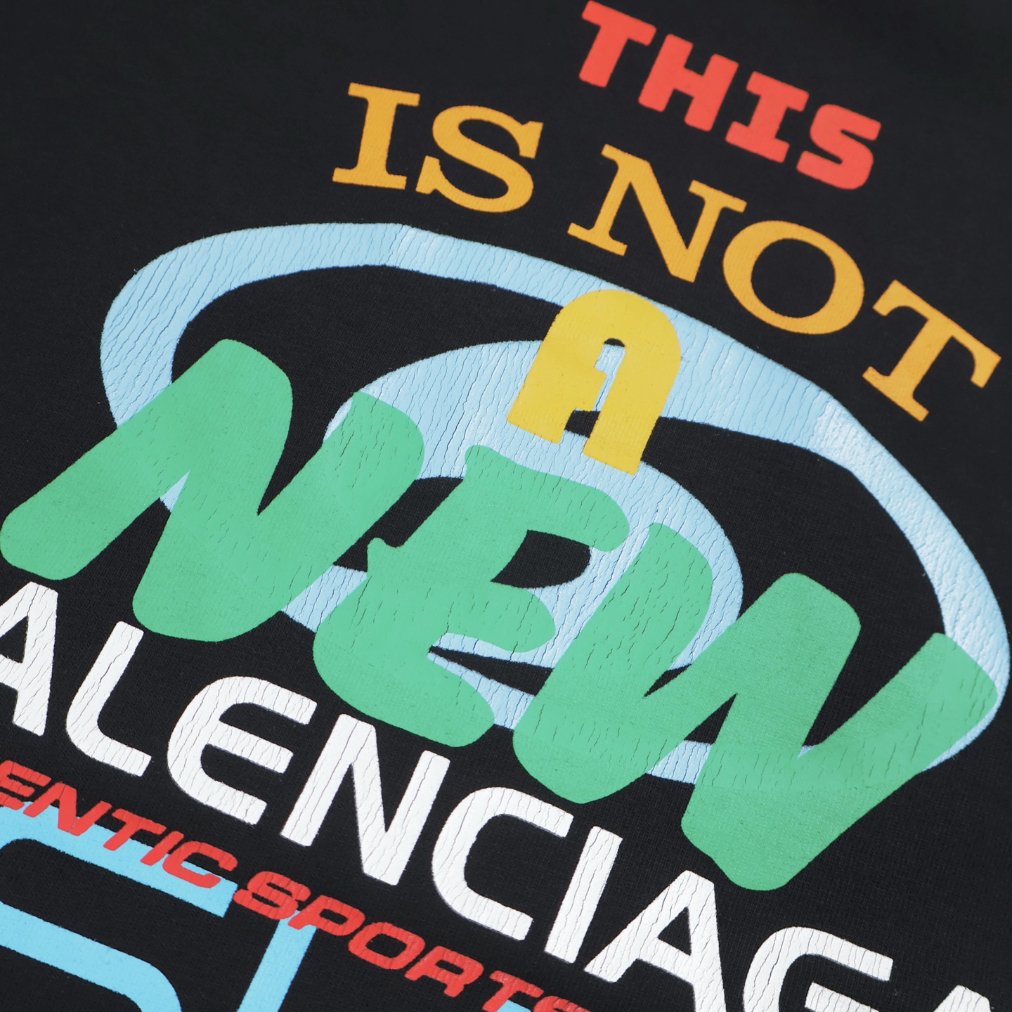 Balenciaga 巴黎世家 新主意彩色字母logo印花短袖 T恤 圆领 短款 夏季 白色 黑色