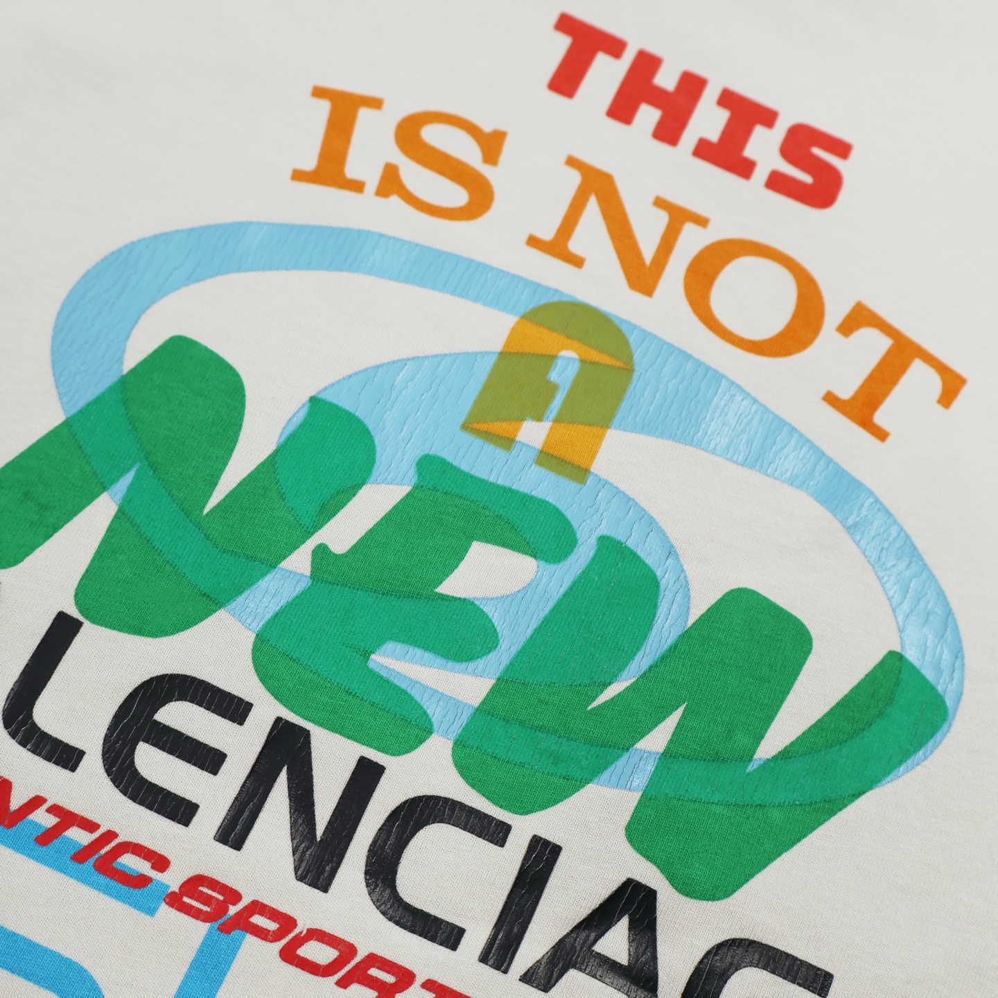 Balenciaga 巴黎世家 新主意彩色字母logo印花短袖 T恤 圆领 短款 夏季 白色 黑色