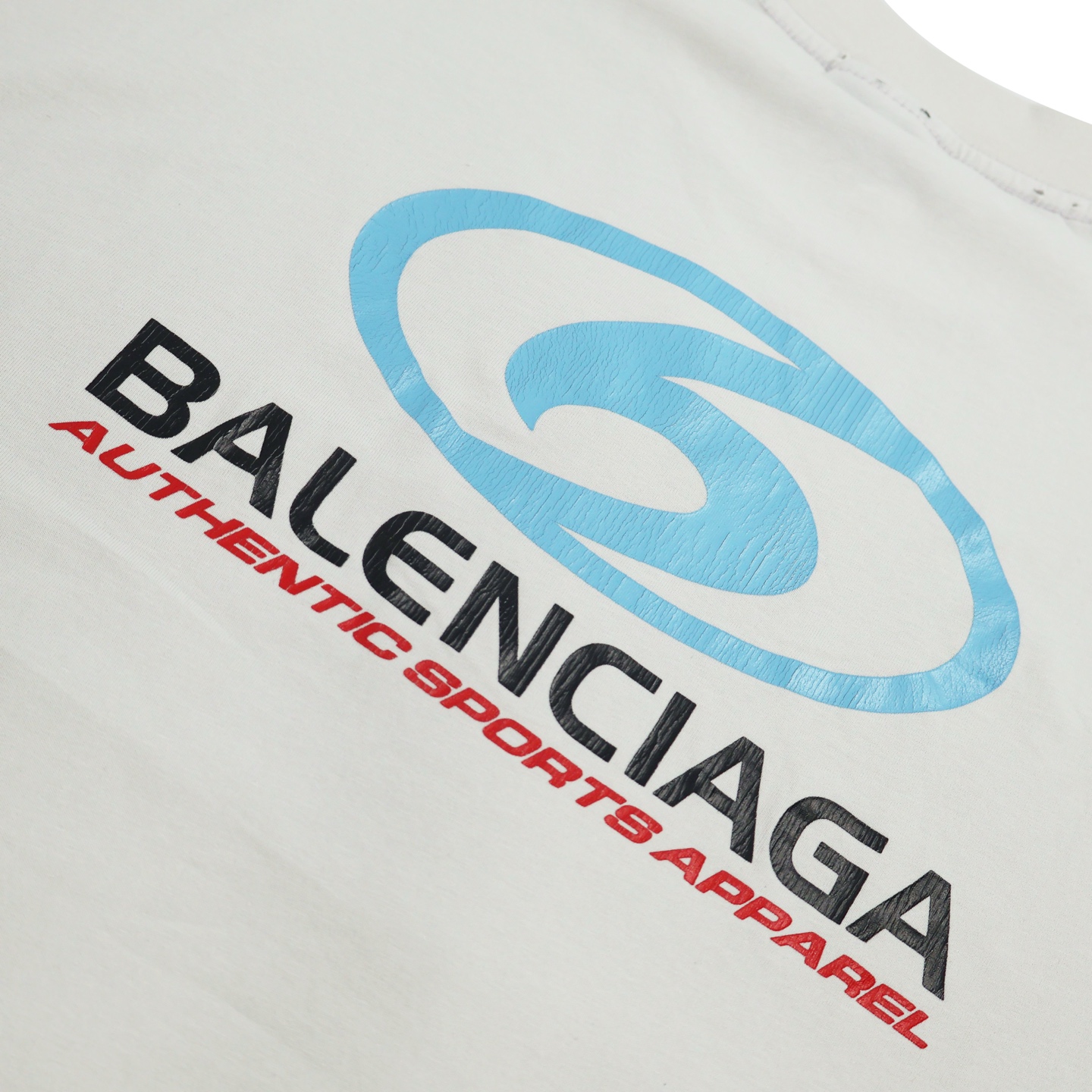 Balenciaga 巴黎世家 新主意彩色字母logo印花短袖 T恤 圆领 短款 夏季 白色 黑色