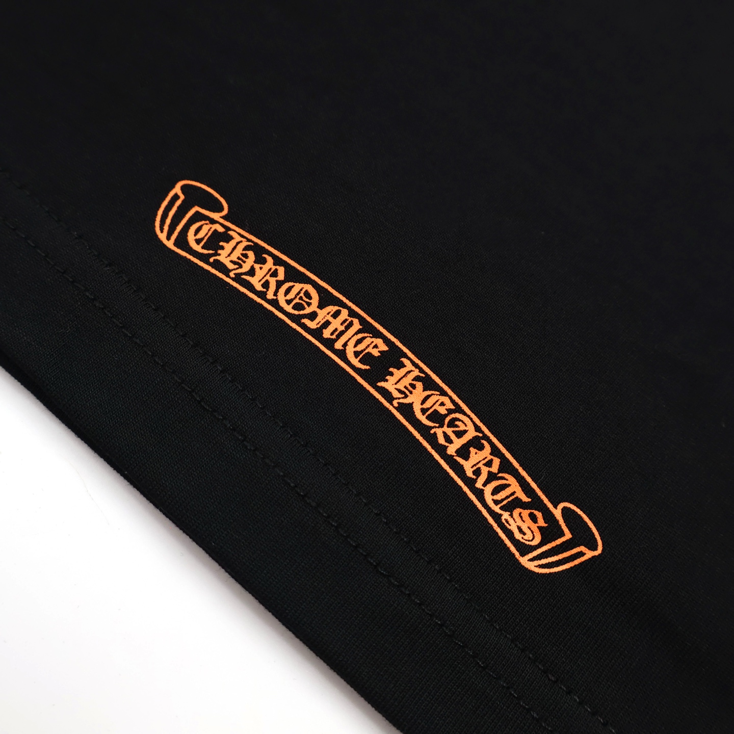 Chrome Hearts 克罗心 橙色十字架字母 印花 短袖 T恤 黑色 A2 CH-202302151