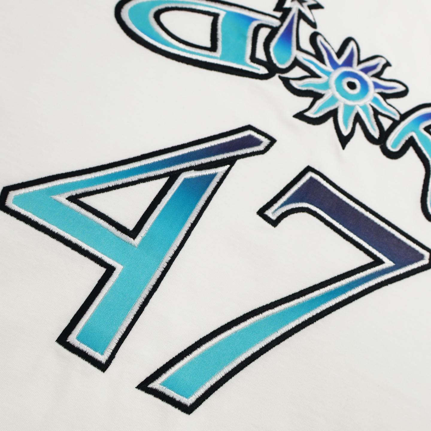 DIOR 迪奥 彩色数字字母刺绣 T恤 夏季 短袖  黑色 白色 A2 593J696N0849-C984