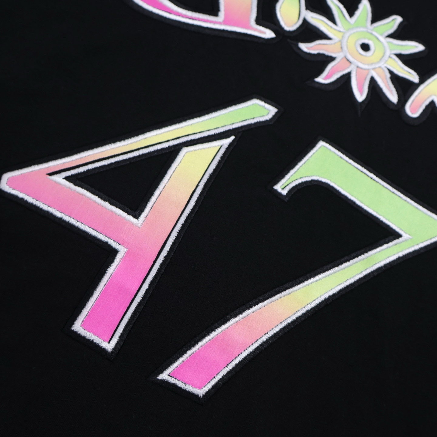 DIOR 迪奥 彩色数字字母刺绣 T恤 夏季 短袖  黑色 白色 A2 593J696N0849-C984