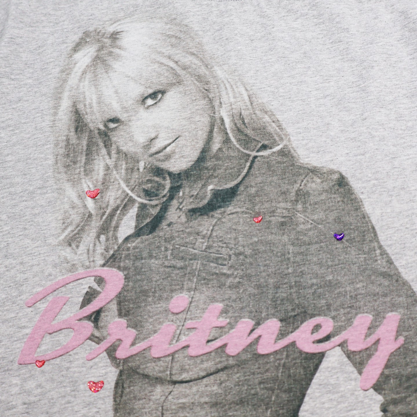 Balenciaga 巴黎世家 布兰妮人像印花短袖 T恤 圆领 短款 夏季 灰色 A2 764235TTVJ81302