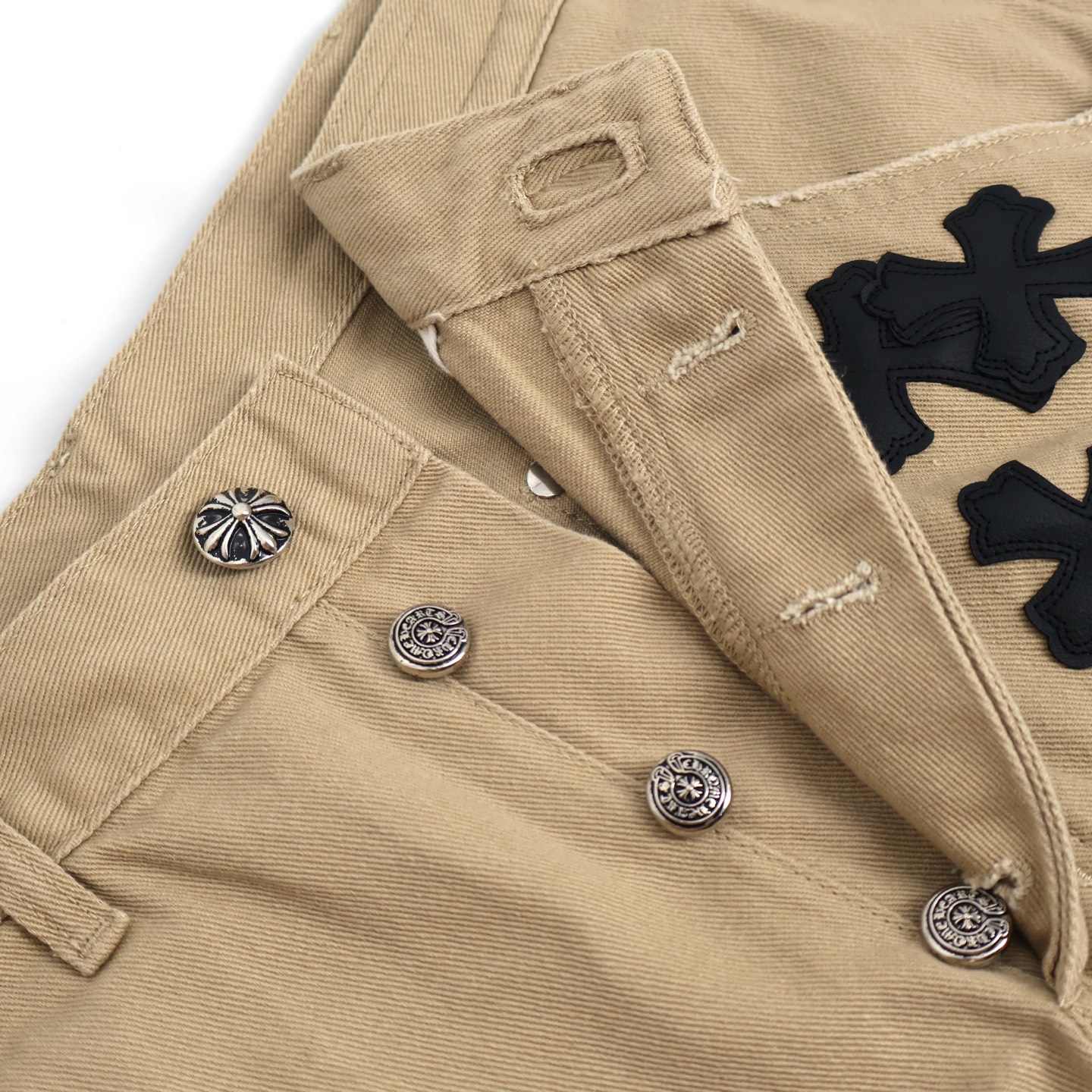 Chrome Hearts 克罗心工装牛仔裤  长裤 休闲裤 卡其色 棕色