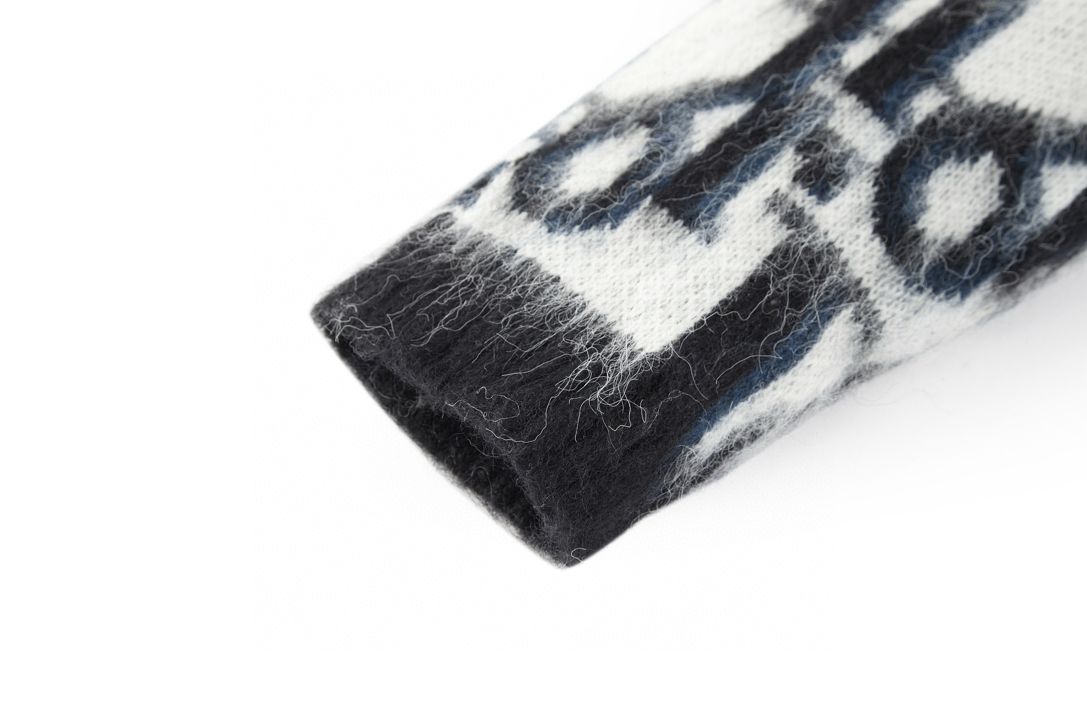 DIOR 迪奥 老花马海毛开衫 毛衣 秋冬 长袖 黑色 B0 513M204A4000-C189