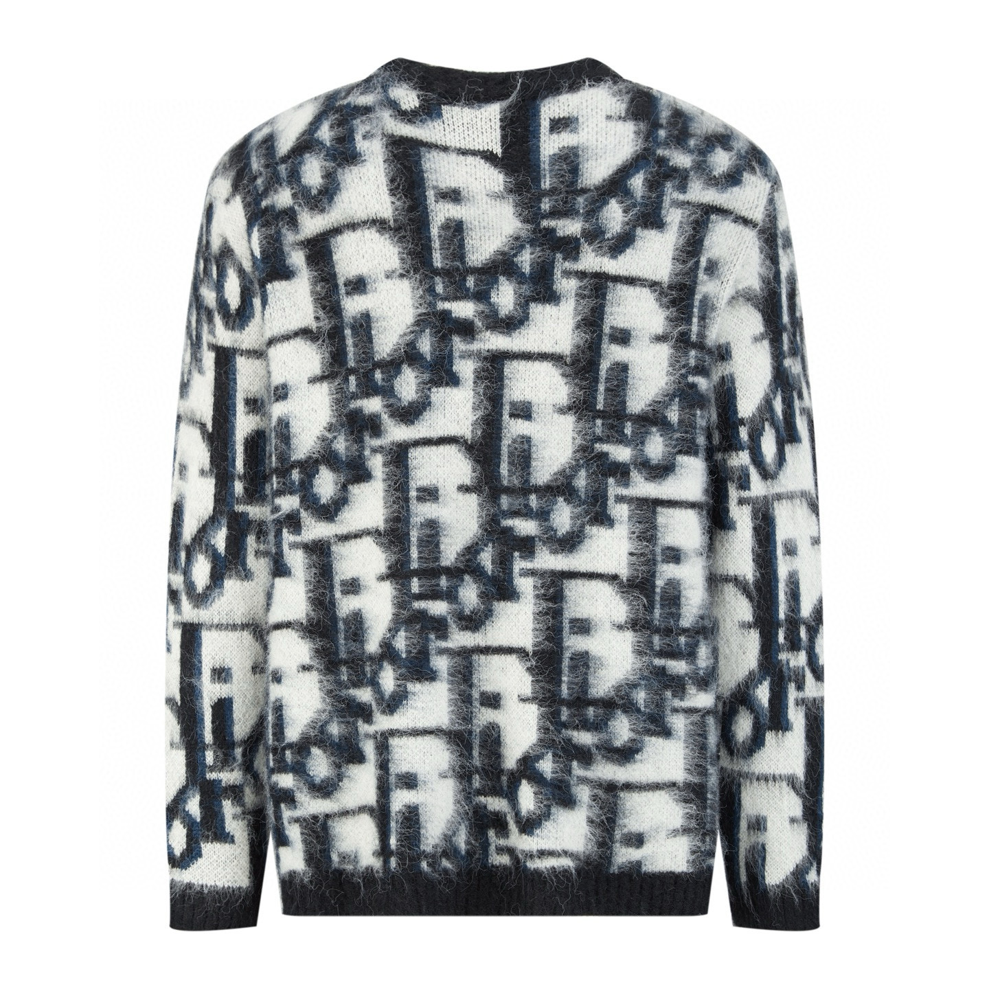 DIOR 迪奥 老花马海毛开衫 毛衣 秋冬 长袖 黑色 B0 513M204A4000-C189