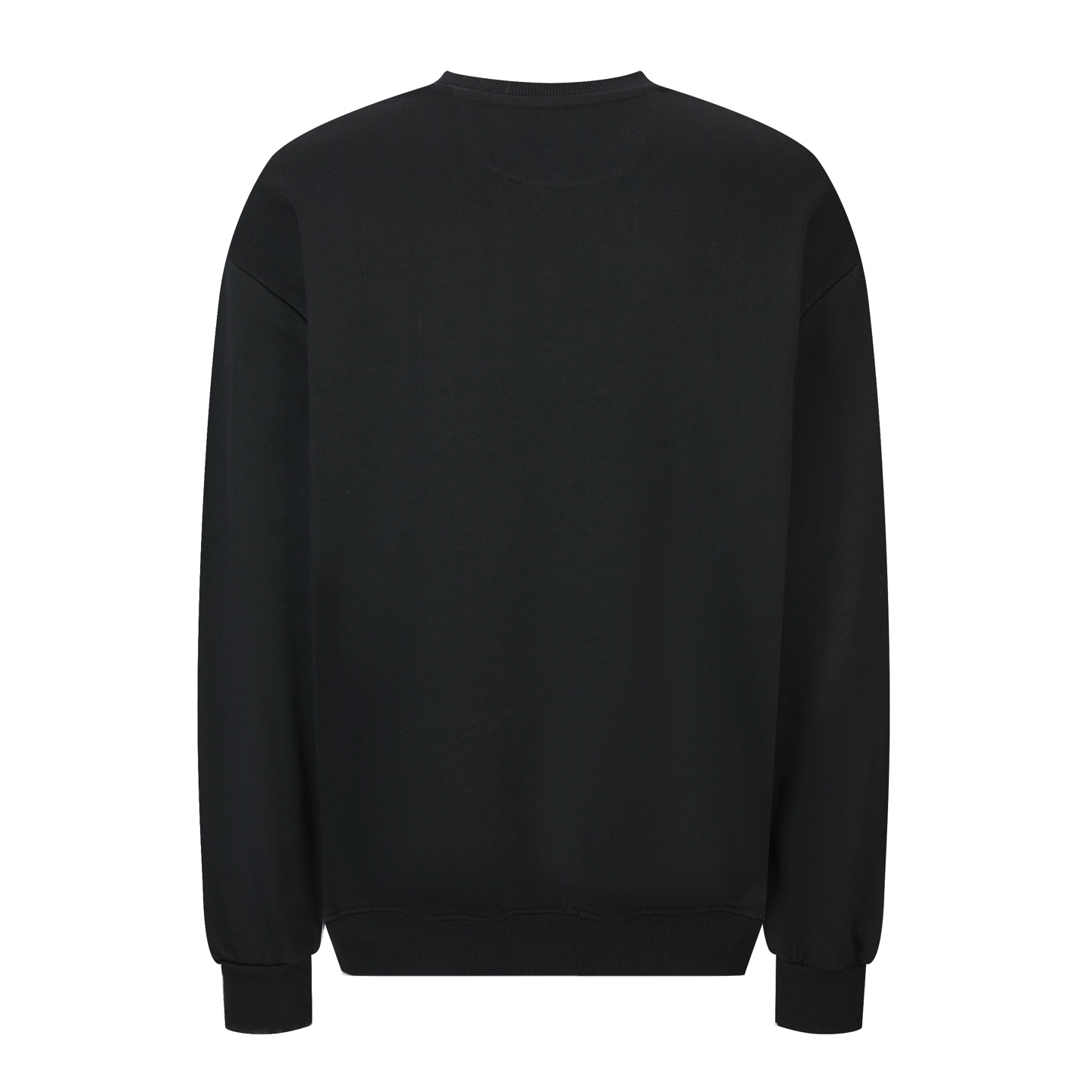 FENDI 芬迪 纯色金属徽标圆领卫衣 长袖 黑色 A5 FY3938AU8YF0QA1