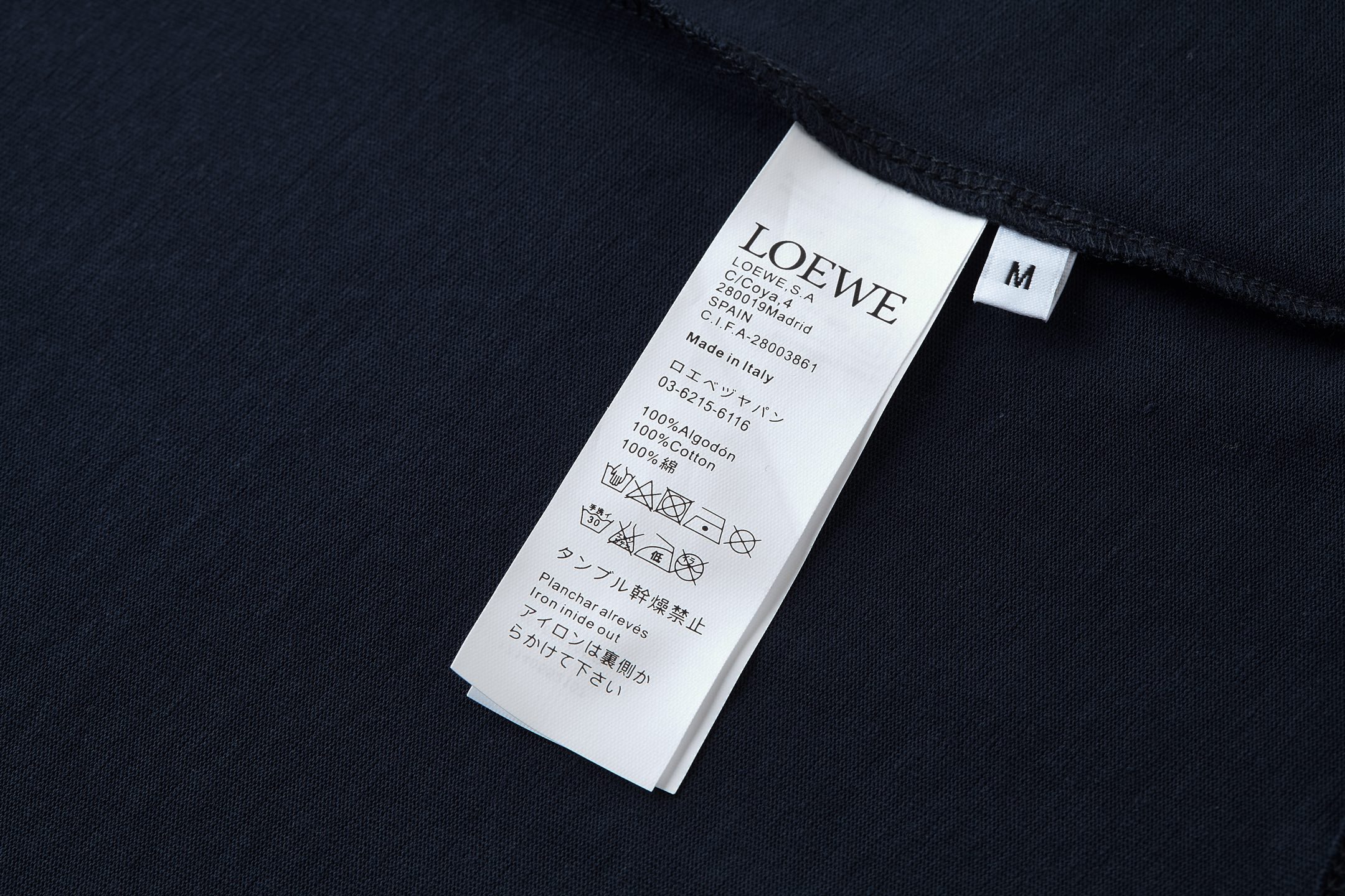 Loewe 罗意威 刺绣小花logo 短袖 T恤 圆领 夏季 宝蓝色 A2 H526Y22XCQ-9602