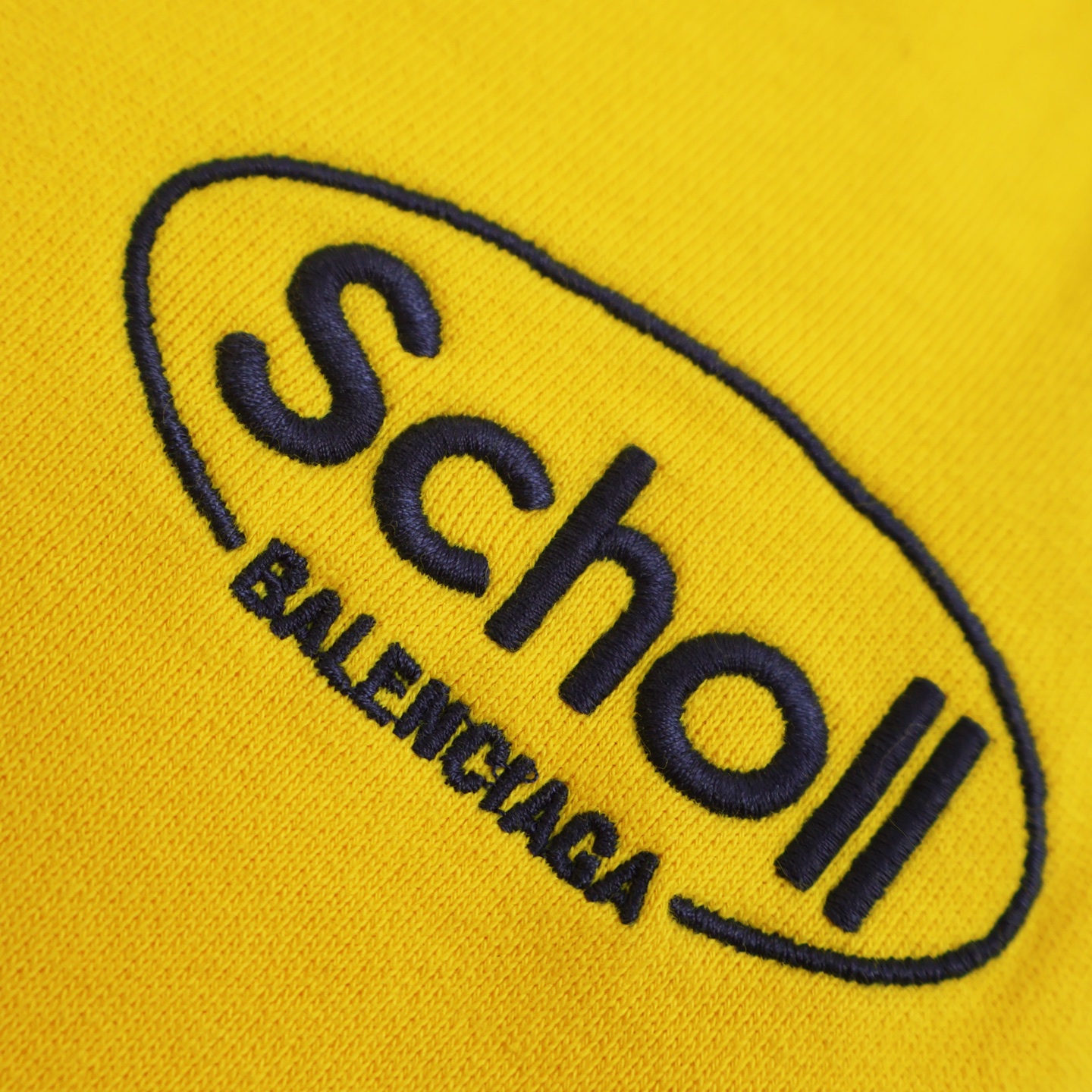 Balenciaga 巴黎世家 刺绣字母logo松紧腰运动裤 长裤 裤子 休闲裤 A5 黄色 844177TSVT2-7200