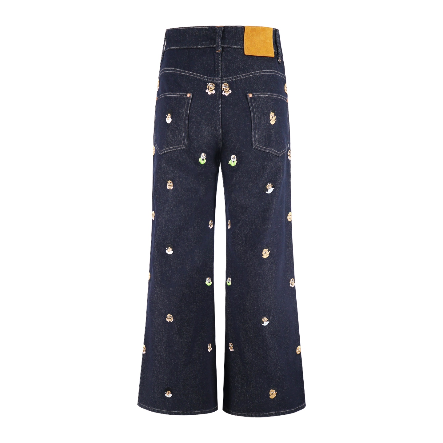 LOUIS VUITTON  路易威登 LV 小头像刺绣字母logo牛仔裤 喇叭裤 裤子 长裤 蓝色  B5 1AFI82