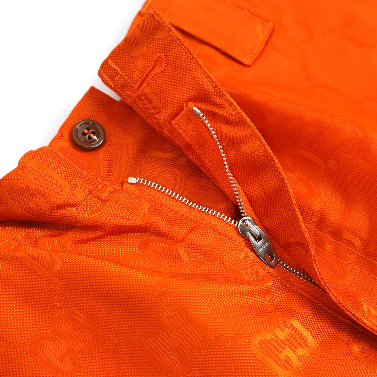 GUCCI 古驰 暗纹满印束脚休闲裤 运动裤 长裤 橘色 A5 631111-ZAEBN-7500