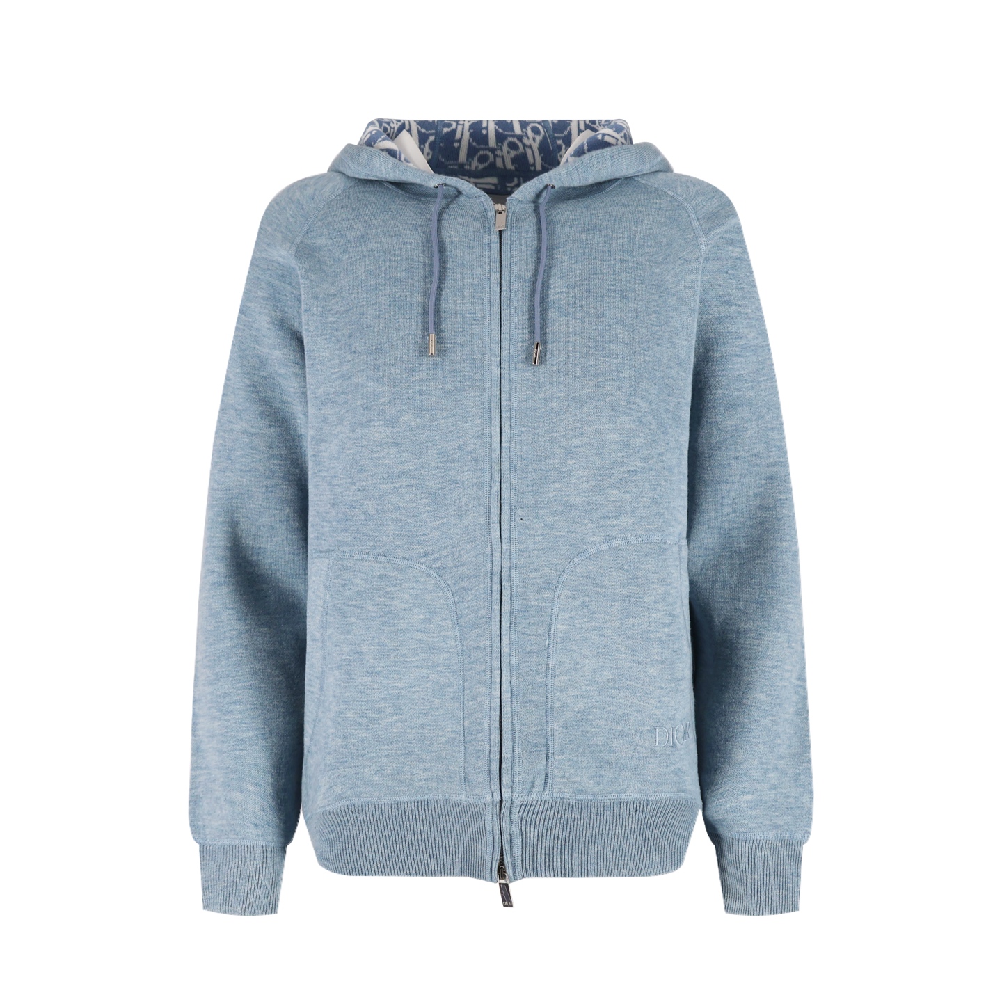 DIOR 迪奥 刺绣字母logo针织拉链连帽卫衣 秋冬 外套 长袖 白色 藏蓝色 浅蓝色 C0 113M221AT225-C088